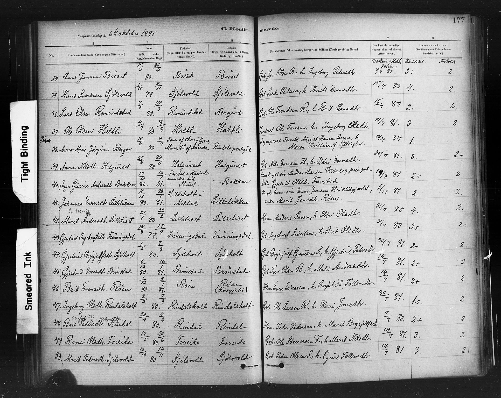 Ministerialprotokoller, klokkerbøker og fødselsregistre - Møre og Romsdal, AV/SAT-A-1454/598/L1069: Ministerialbok nr. 598A03, 1882-1895, s. 177