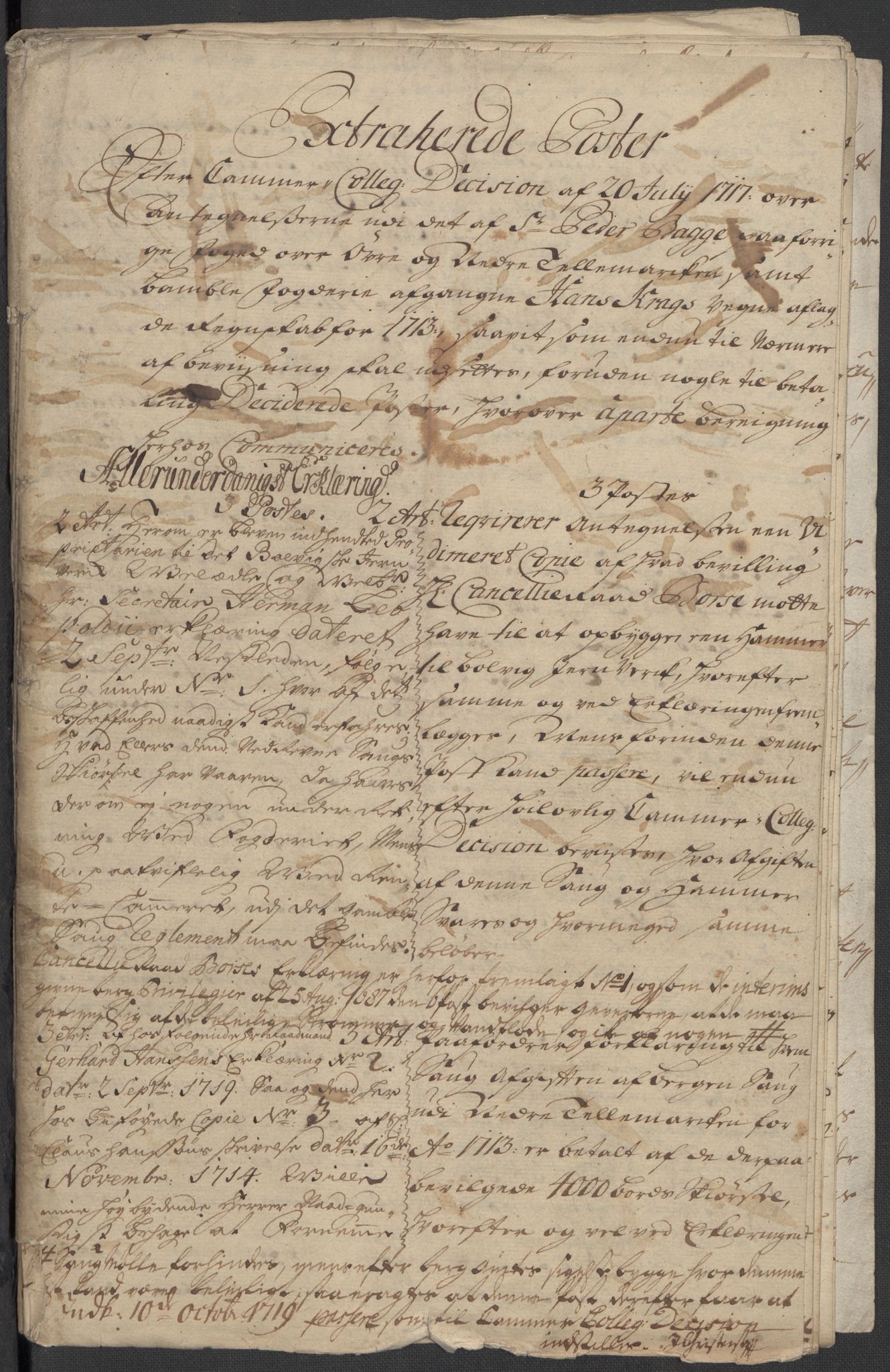 Rentekammeret inntil 1814, Reviderte regnskaper, Fogderegnskap, RA/EA-4092/R36/L2125: Fogderegnskap Øvre og Nedre Telemark og Bamble, 1713, s. 566