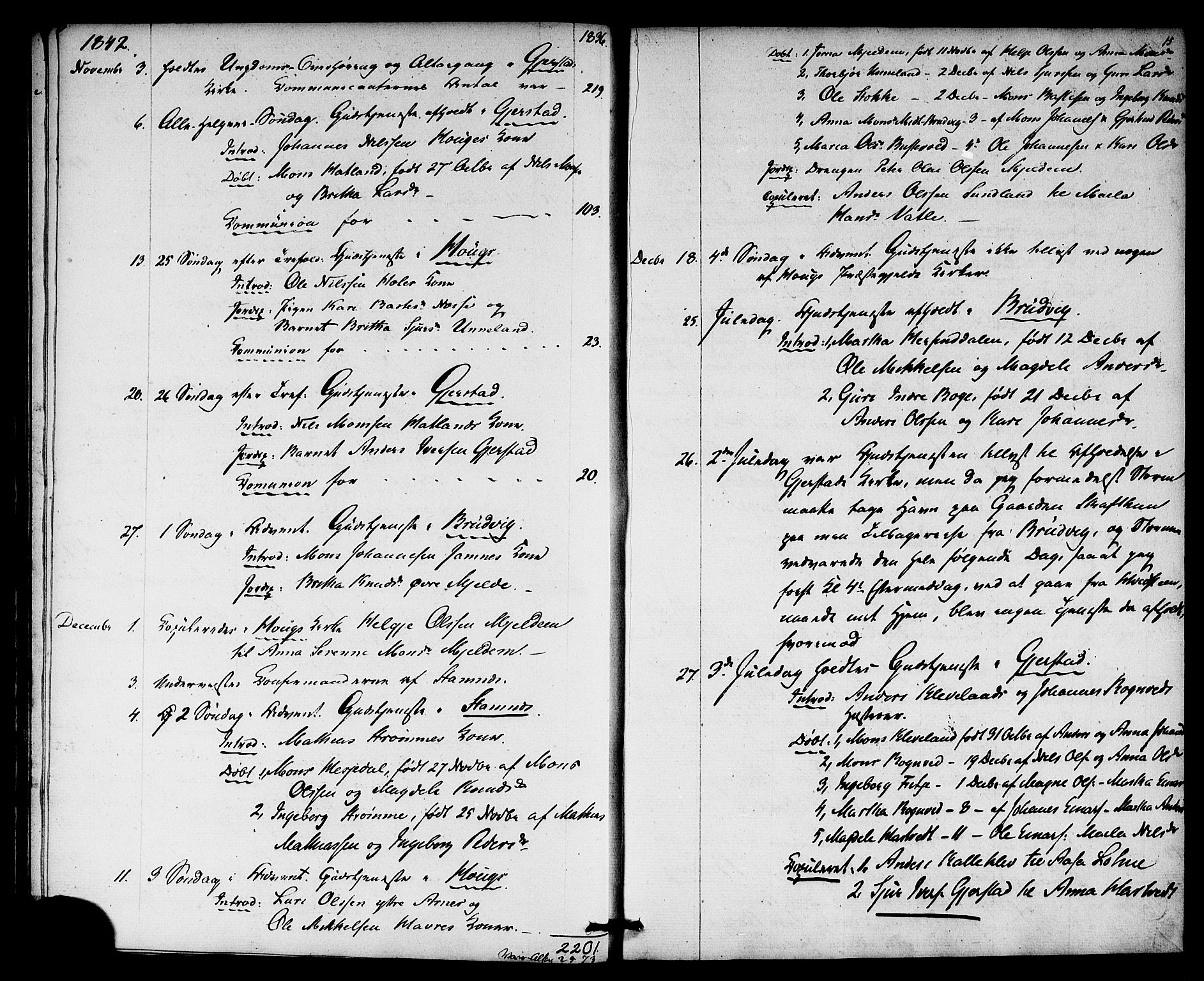 Haus sokneprestembete, AV/SAB-A-75601: Residerende kapellans bok nr. A 2, 1841-1850, s. 15