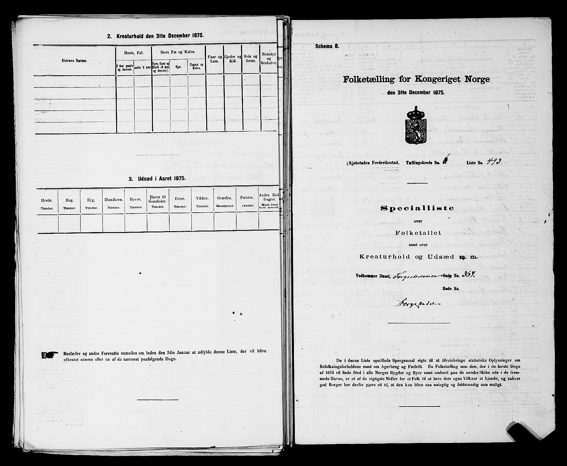 RA, Folketelling 1875 for 0103B Fredrikstad prestegjeld, Fredrikstad kjøpstad, 1875, s. 1143