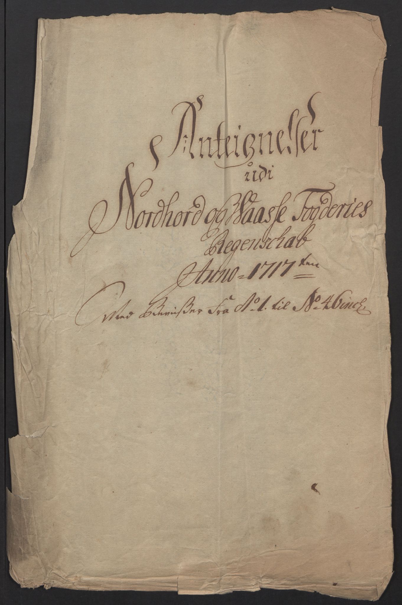 Rentekammeret inntil 1814, Reviderte regnskaper, Fogderegnskap, AV/RA-EA-4092/R51/L3201: Fogderegnskap Nordhordland og Voss, 1717, s. 242