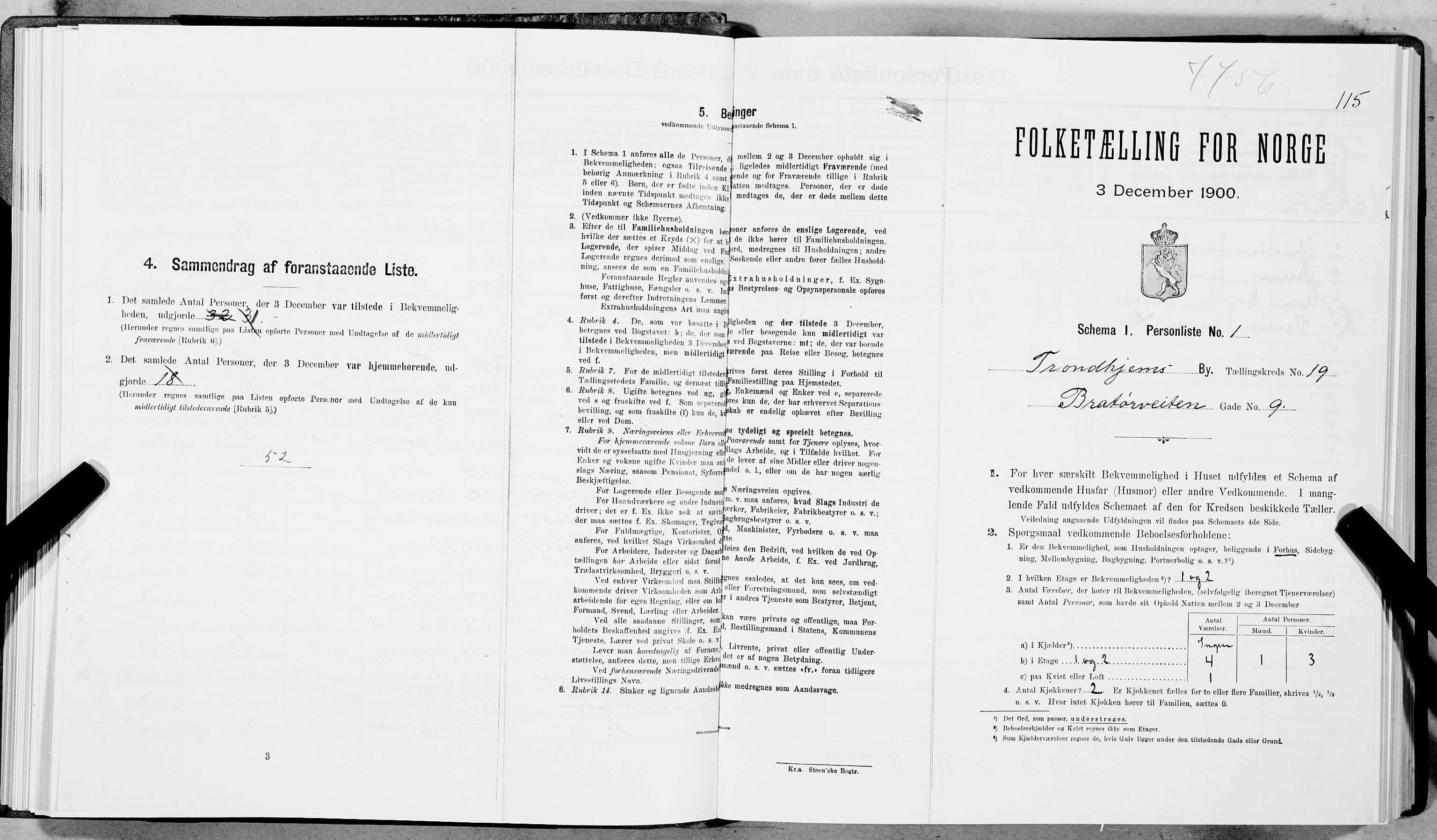 SAT, Folketelling 1900 for 1601 Trondheim kjøpstad, 1900, s. 3182
