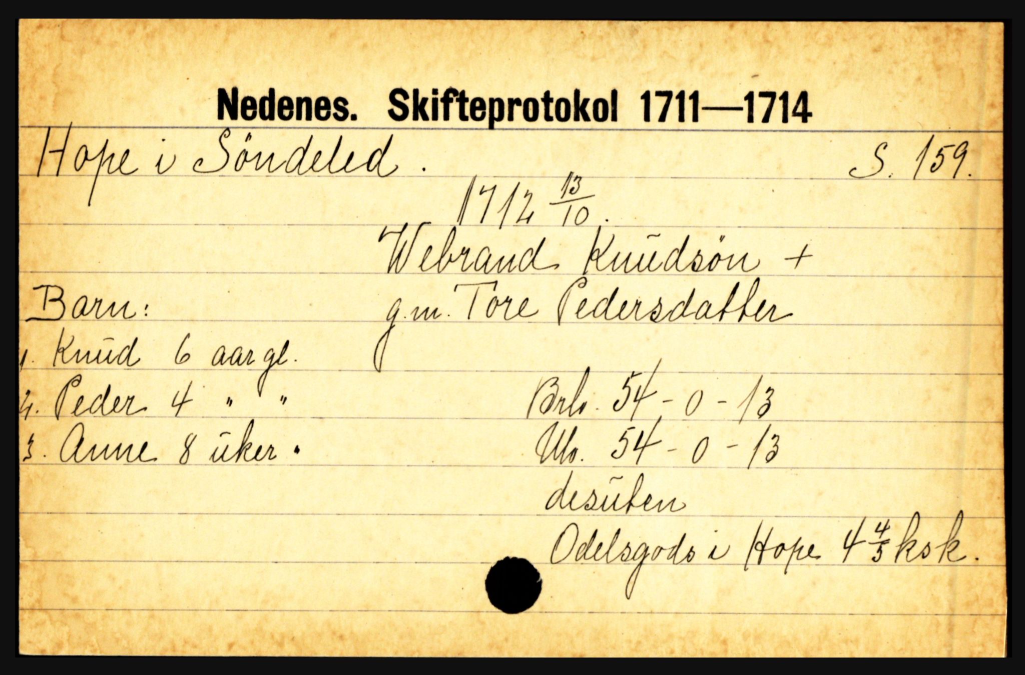 Nedenes sorenskriveri før 1824, AV/SAK-1221-0007/H, s. 12899