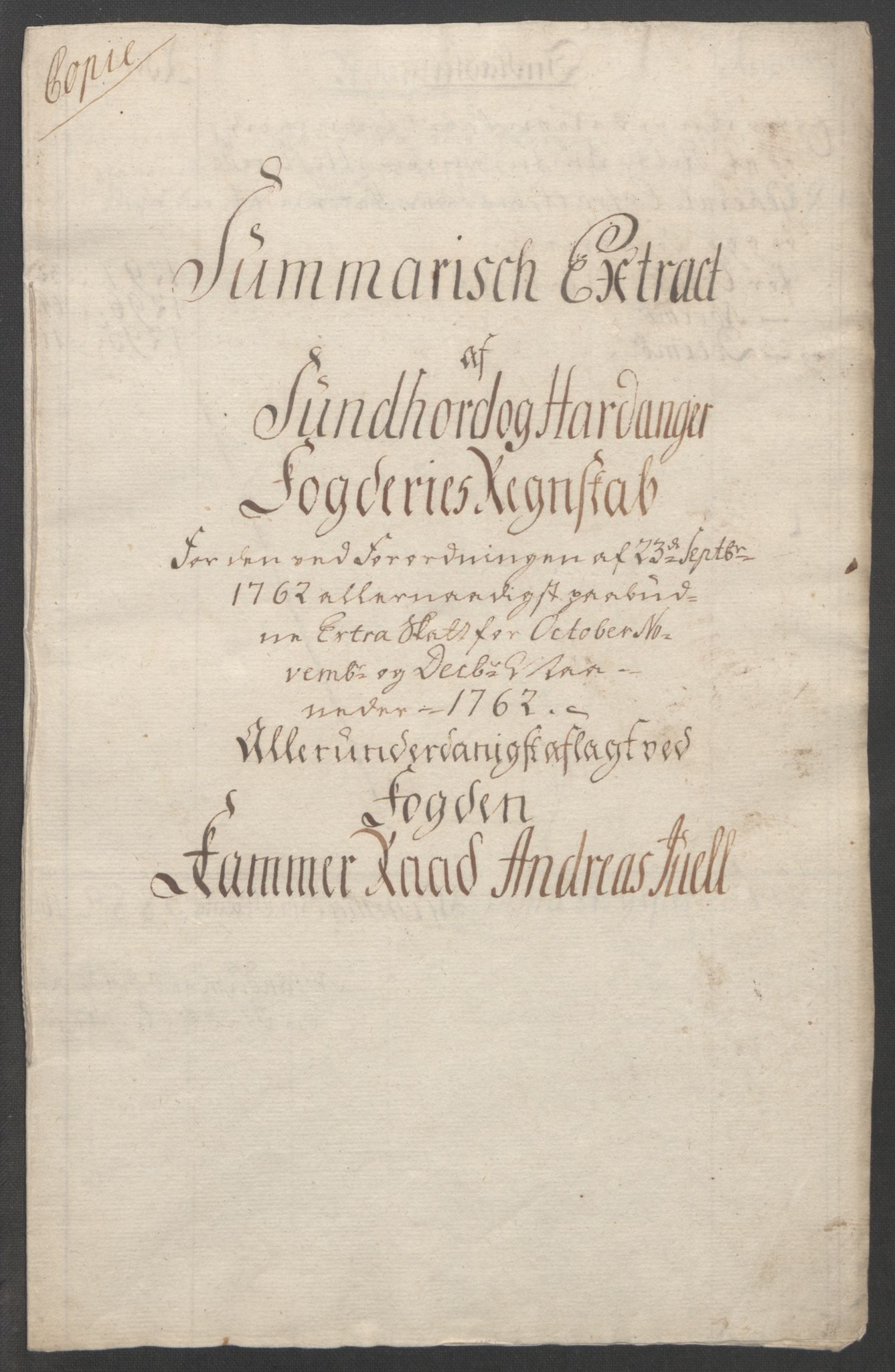 Rentekammeret inntil 1814, Reviderte regnskaper, Fogderegnskap, AV/RA-EA-4092/R48/L3136: Ekstraskatten Sunnhordland og Hardanger, 1762-1772, s. 6
