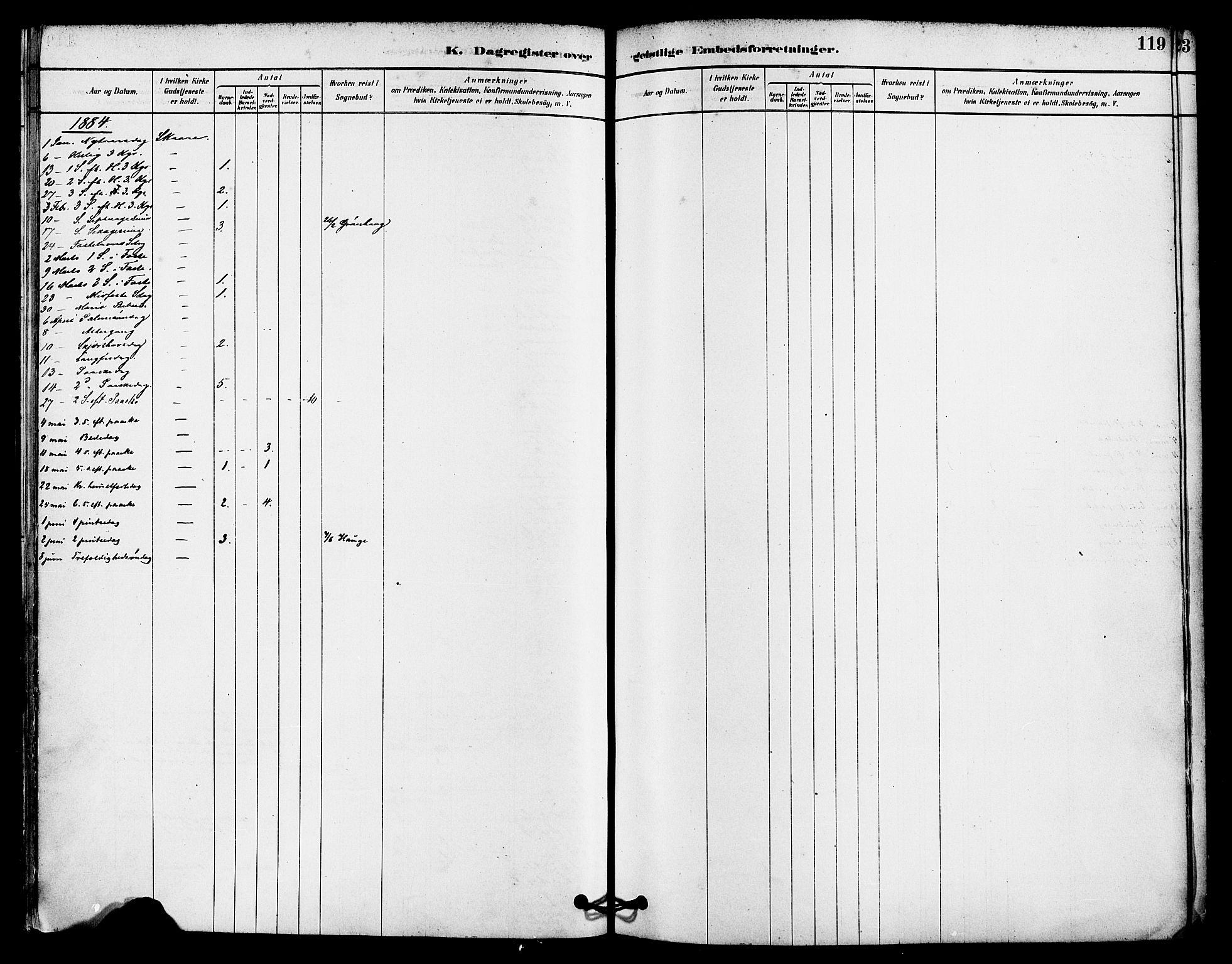 Haugesund sokneprestkontor, SAST/A -101863/H/Ha/Haa/L0002: Ministerialbok nr. A 2, 1878-1886, s. 119