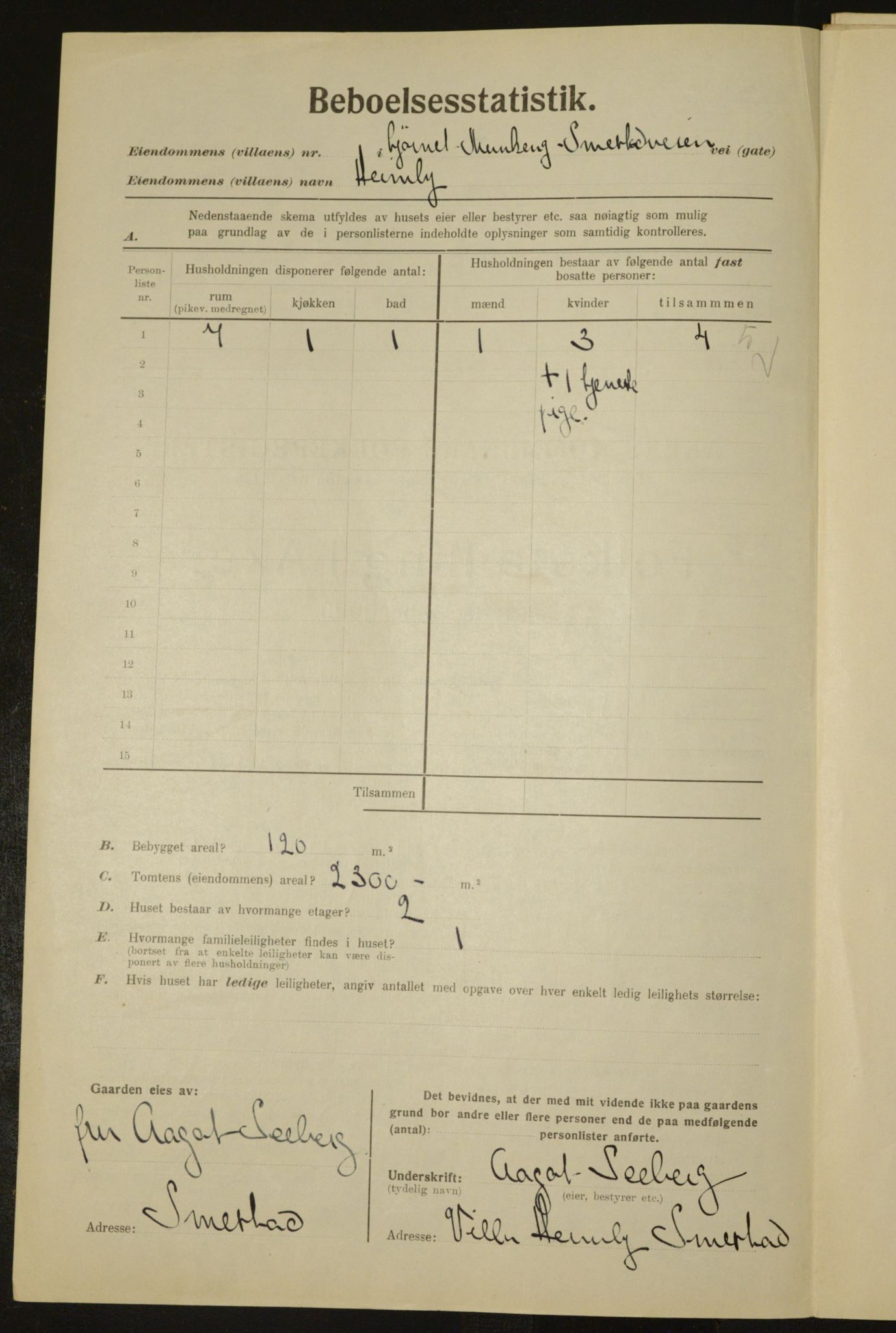 , Kommunal folketelling 1.12.1923 for Aker, 1923, s. 4757