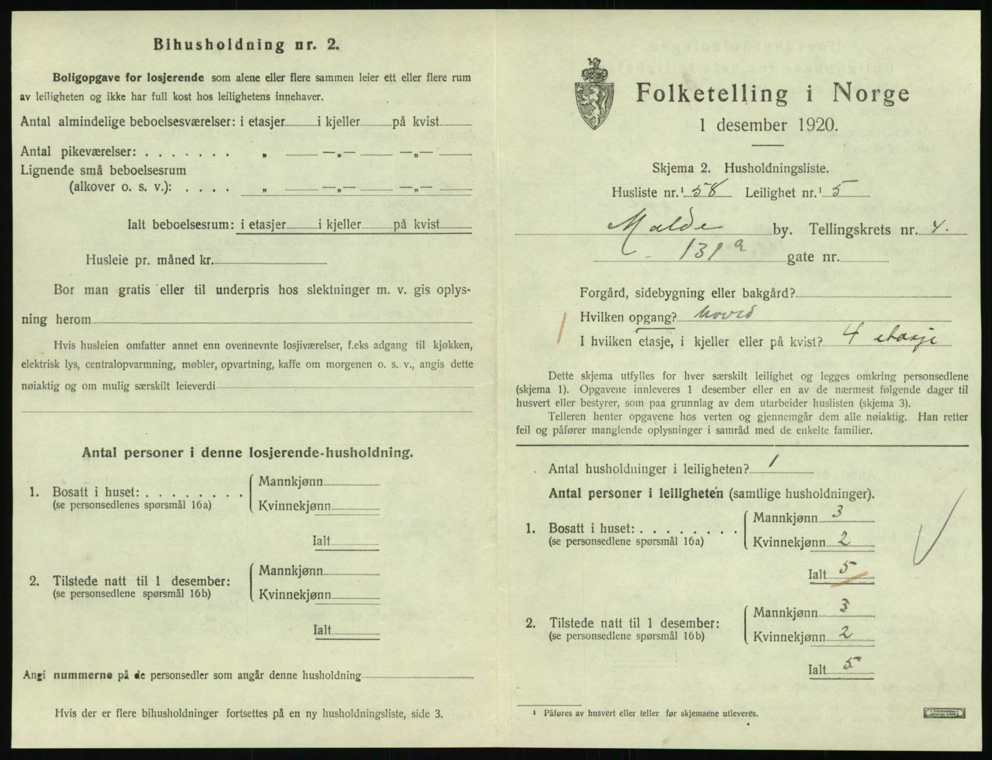 SAT, Folketelling 1920 for 1502 Molde kjøpstad, 1920, s. 1667