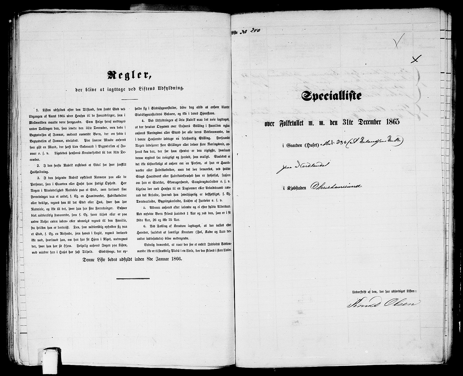 RA, Folketelling 1865 for 1503B Kristiansund prestegjeld, Kristiansund kjøpstad, 1865, s. 489