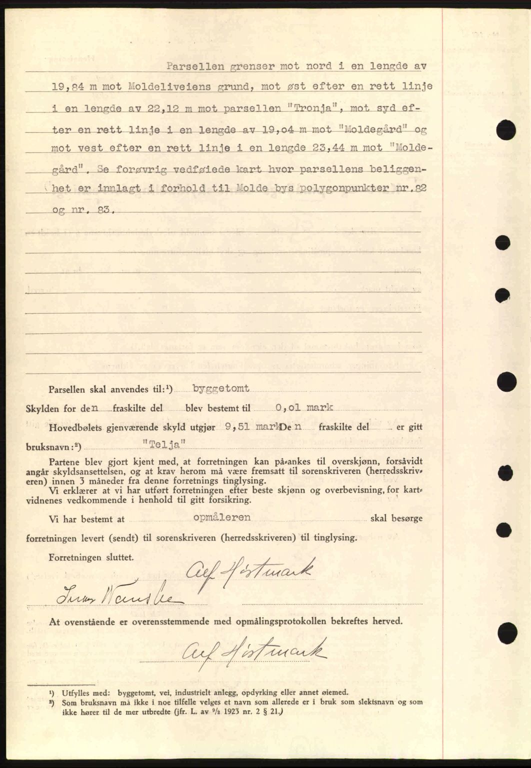 Romsdal sorenskriveri, SAT/A-4149/1/2/2C: Pantebok nr. A1, 1936-1936, Dagboknr: 1302/1936