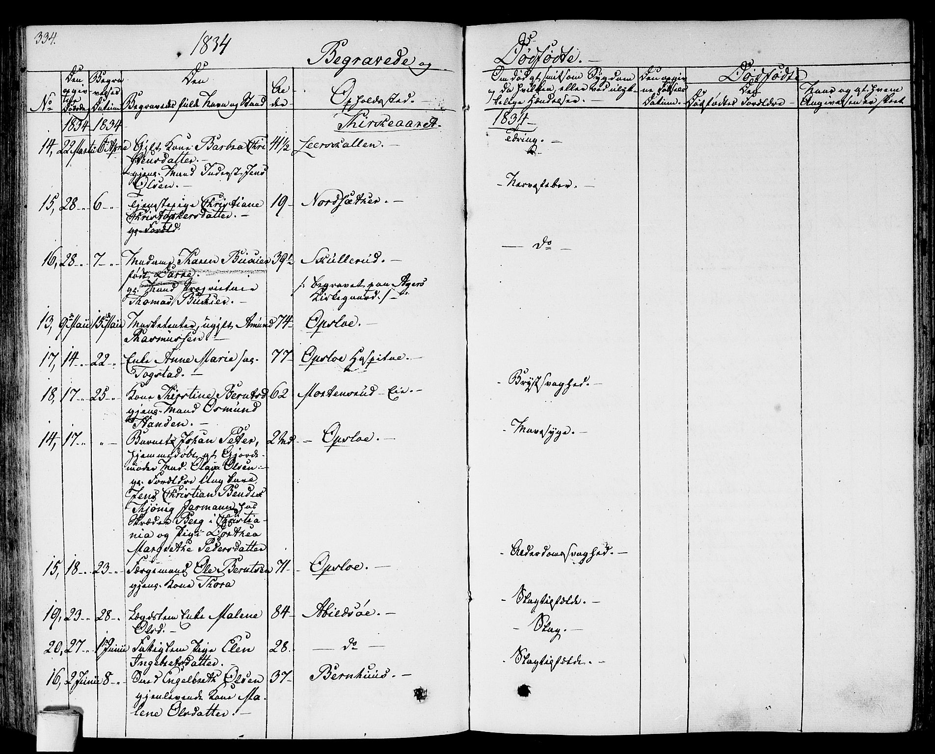 Gamlebyen prestekontor Kirkebøker, AV/SAO-A-10884/F/Fa/L0003: Ministerialbok nr. 3, 1829-1849, s. 334