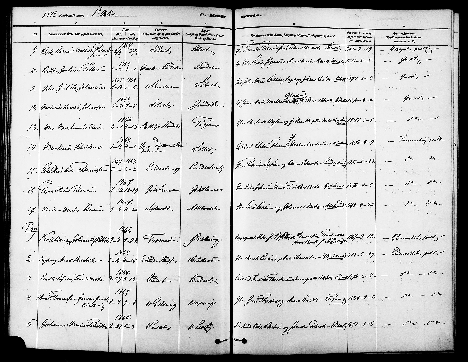 Ministerialprotokoller, klokkerbøker og fødselsregistre - Møre og Romsdal, AV/SAT-A-1454/522/L0315: Ministerialbok nr. 522A10, 1878-1890