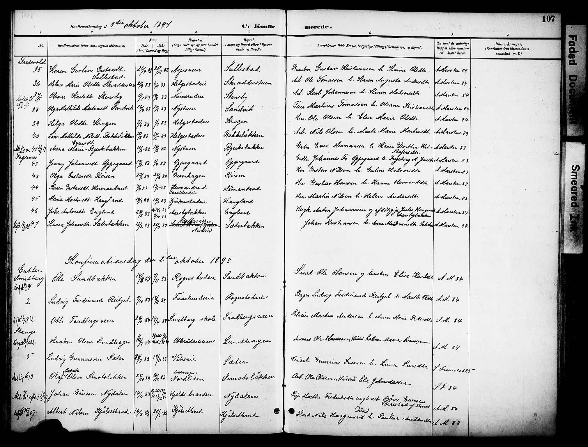 Østre Toten prestekontor, AV/SAH-PREST-104/H/Ha/Haa/L0009: Ministerialbok nr. 9, 1897-1913, s. 107