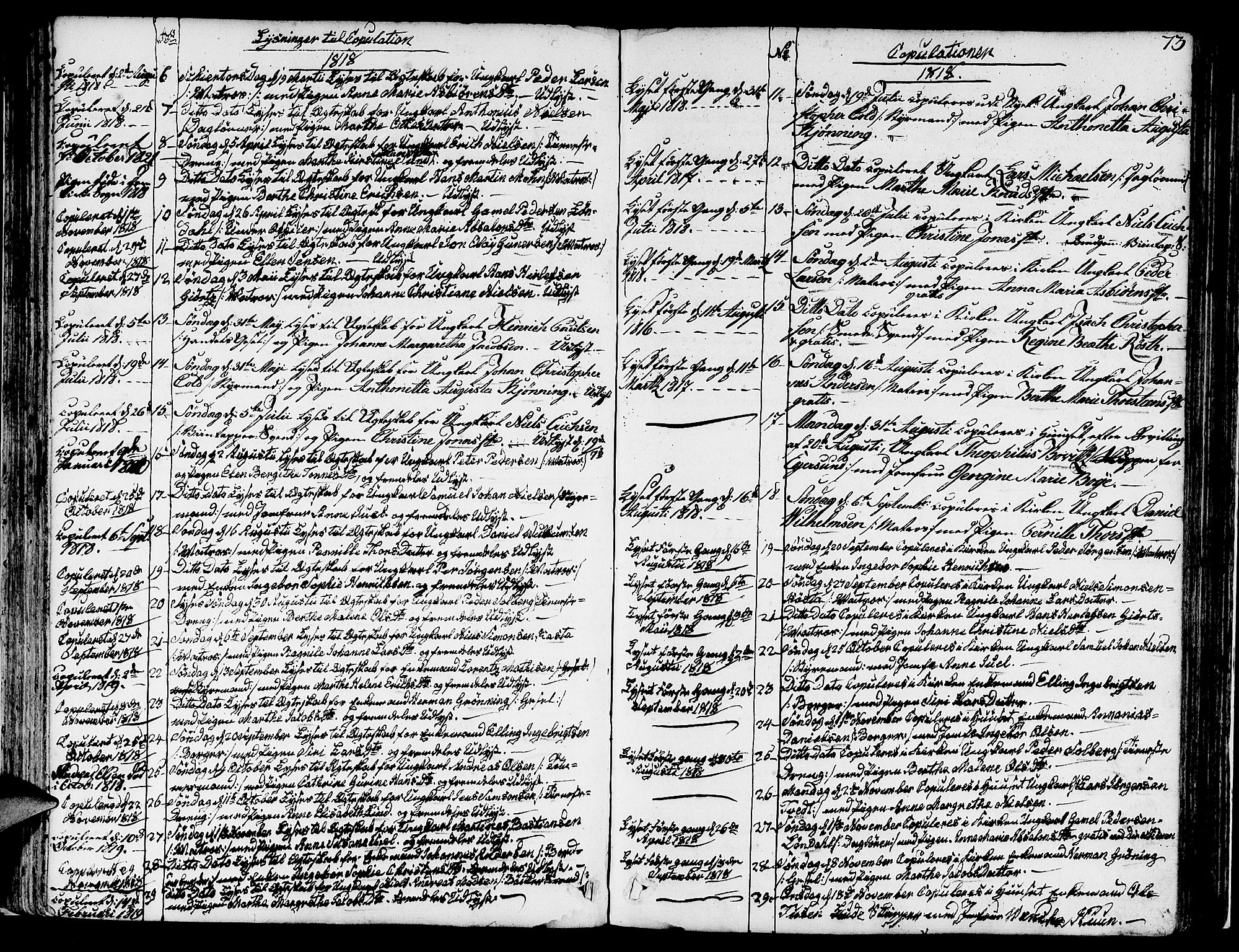 Nykirken Sokneprestembete, AV/SAB-A-77101/H/Hab: Klokkerbok nr. A 2, 1782-1847, s. 73