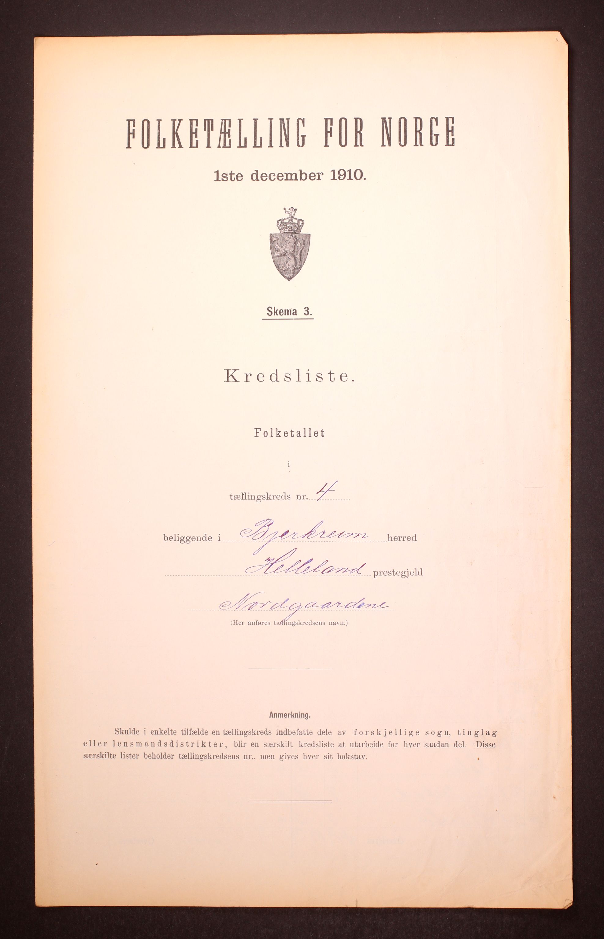 RA, Folketelling 1910 for 1114 Bjerkreim herred, 1910, s. 12