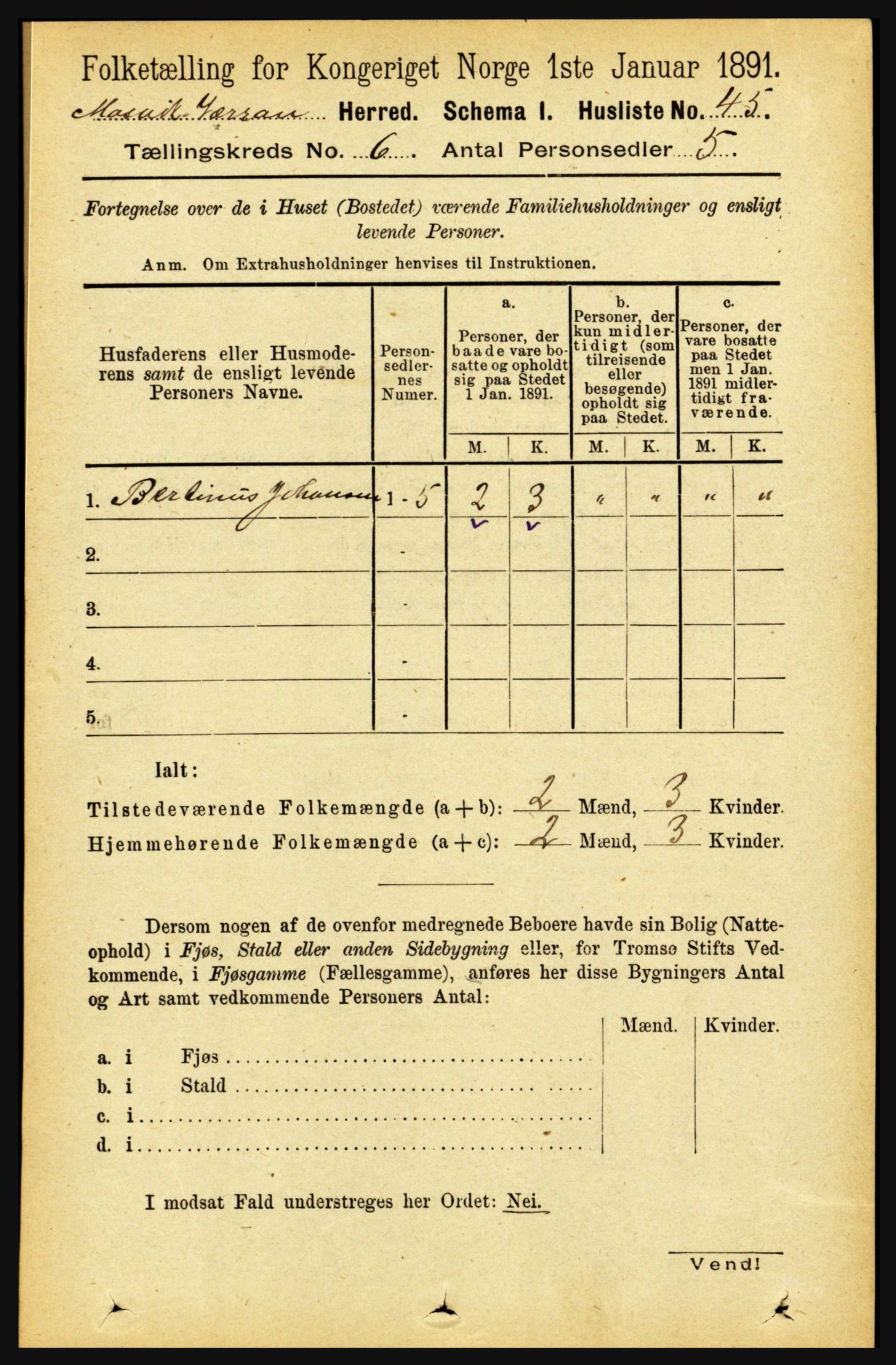 RA, Folketelling 1891 for 1723 Mosvik og Verran herred, 1891, s. 2432