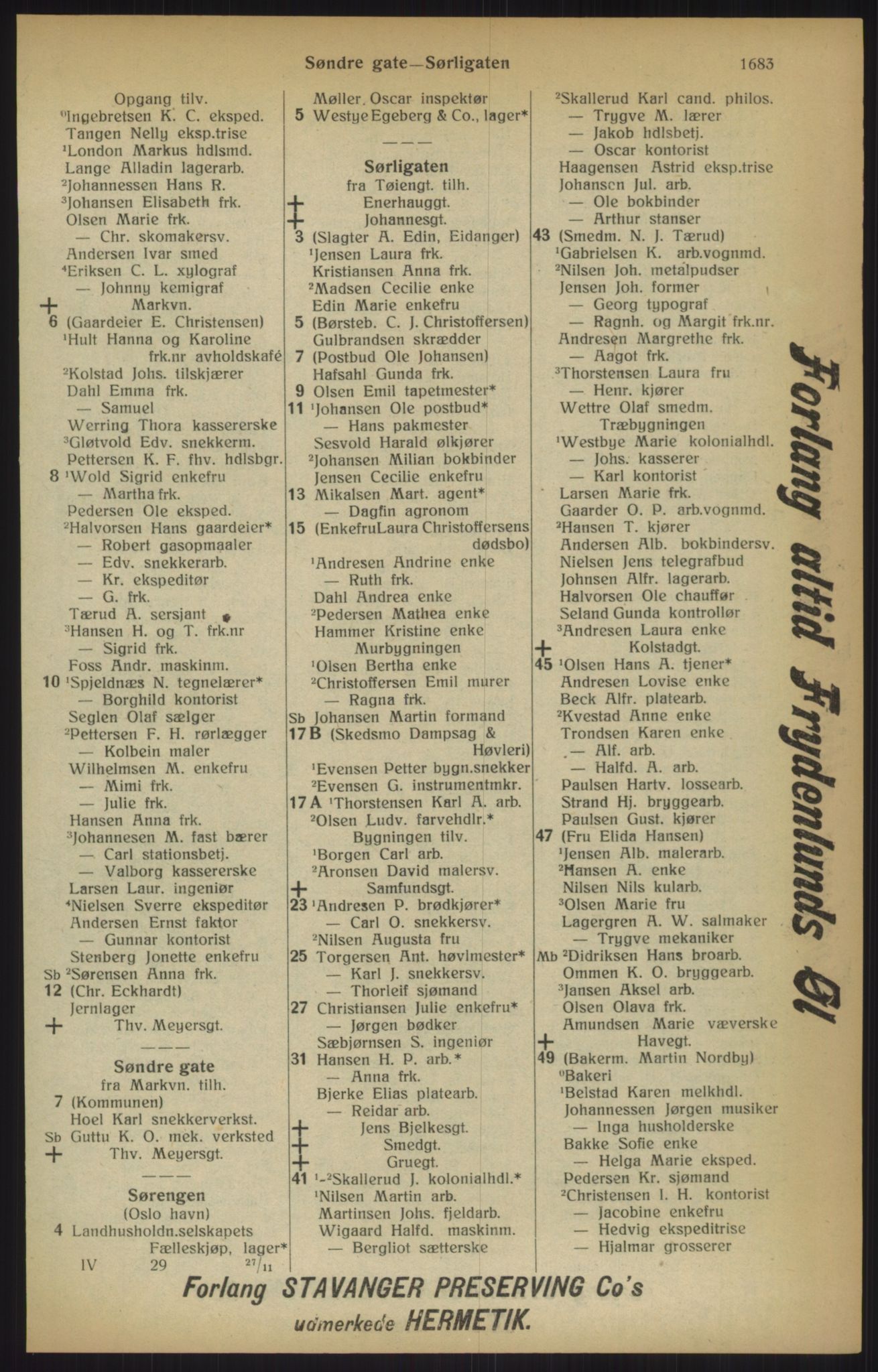 Kristiania/Oslo adressebok, PUBL/-, 1915, s. 1683