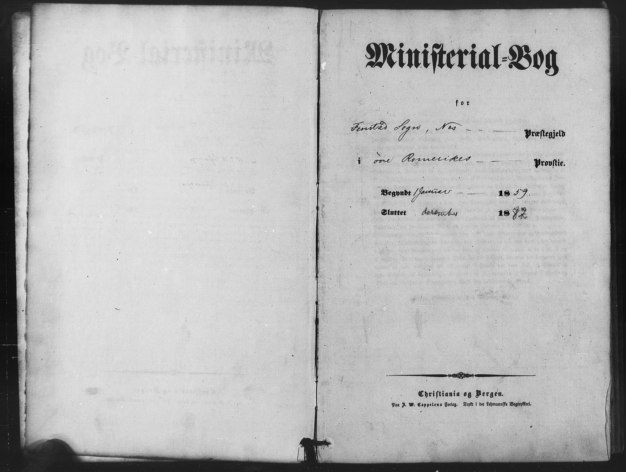 Nes prestekontor Kirkebøker, SAO/A-10410/F/Fb/L0001: Ministerialbok nr. II 1, 1859-1882