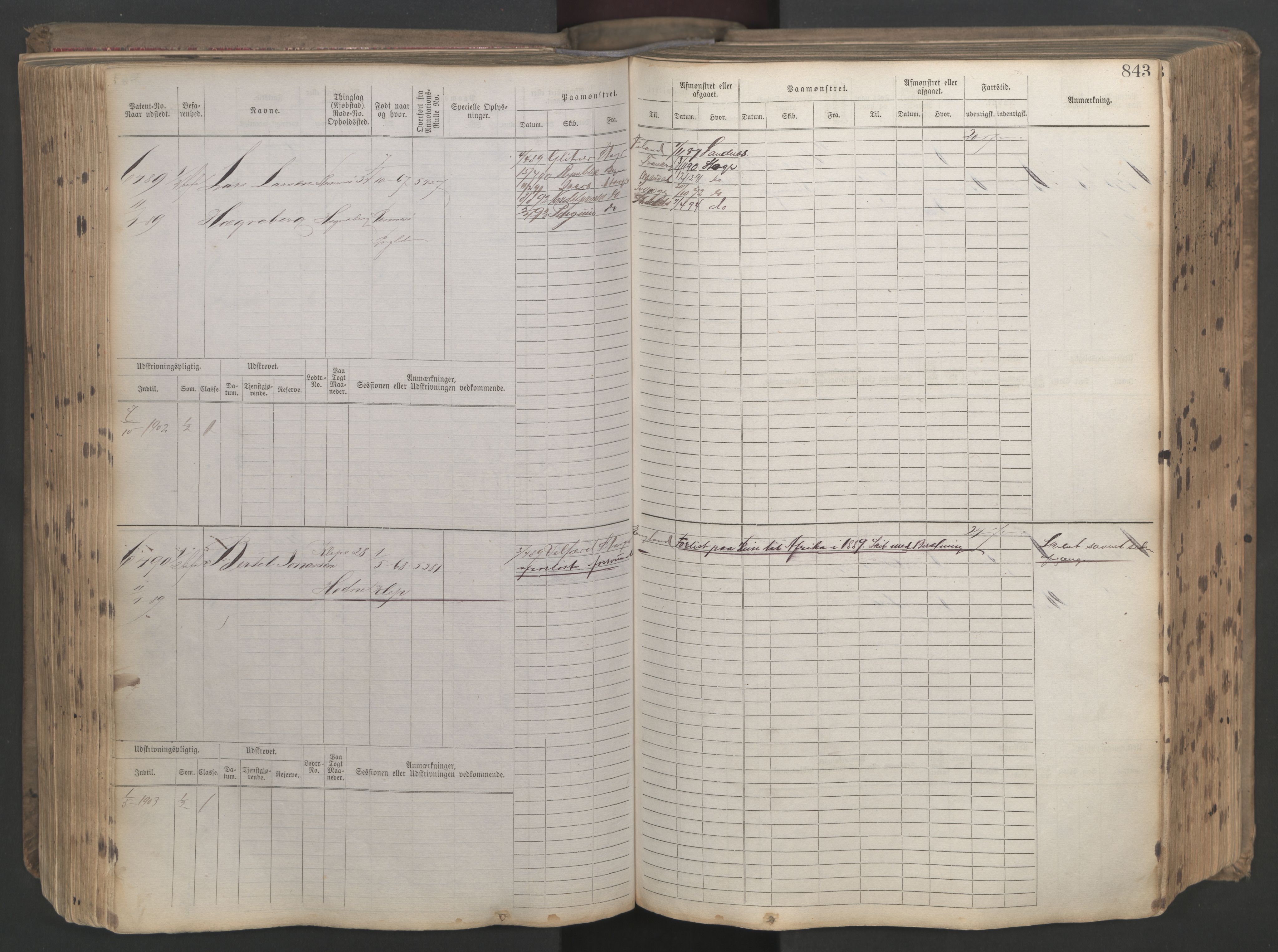 Stavanger sjømannskontor, AV/SAST-A-102006/F/Fb/Fbb/L0021: Sjøfartshovedrulle patnentnr. 6005-7204 (dublett), 1887, s. 247