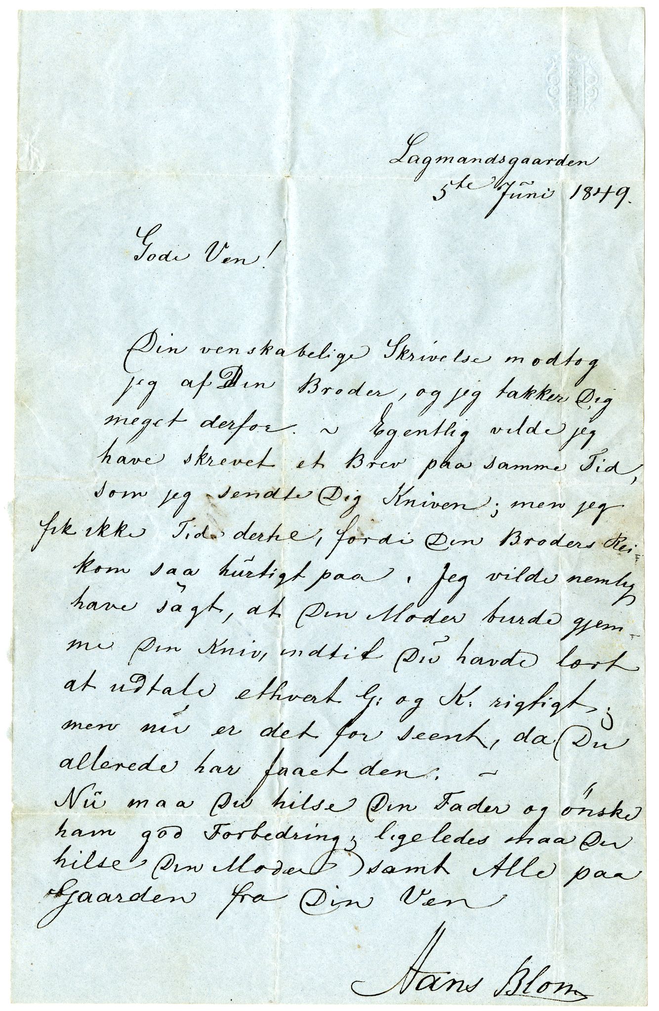 Diderik Maria Aalls brevsamling, NF/Ark-1023/F/L0002: D.M. Aalls brevsamling. B - C, 1799-1889, s. 37