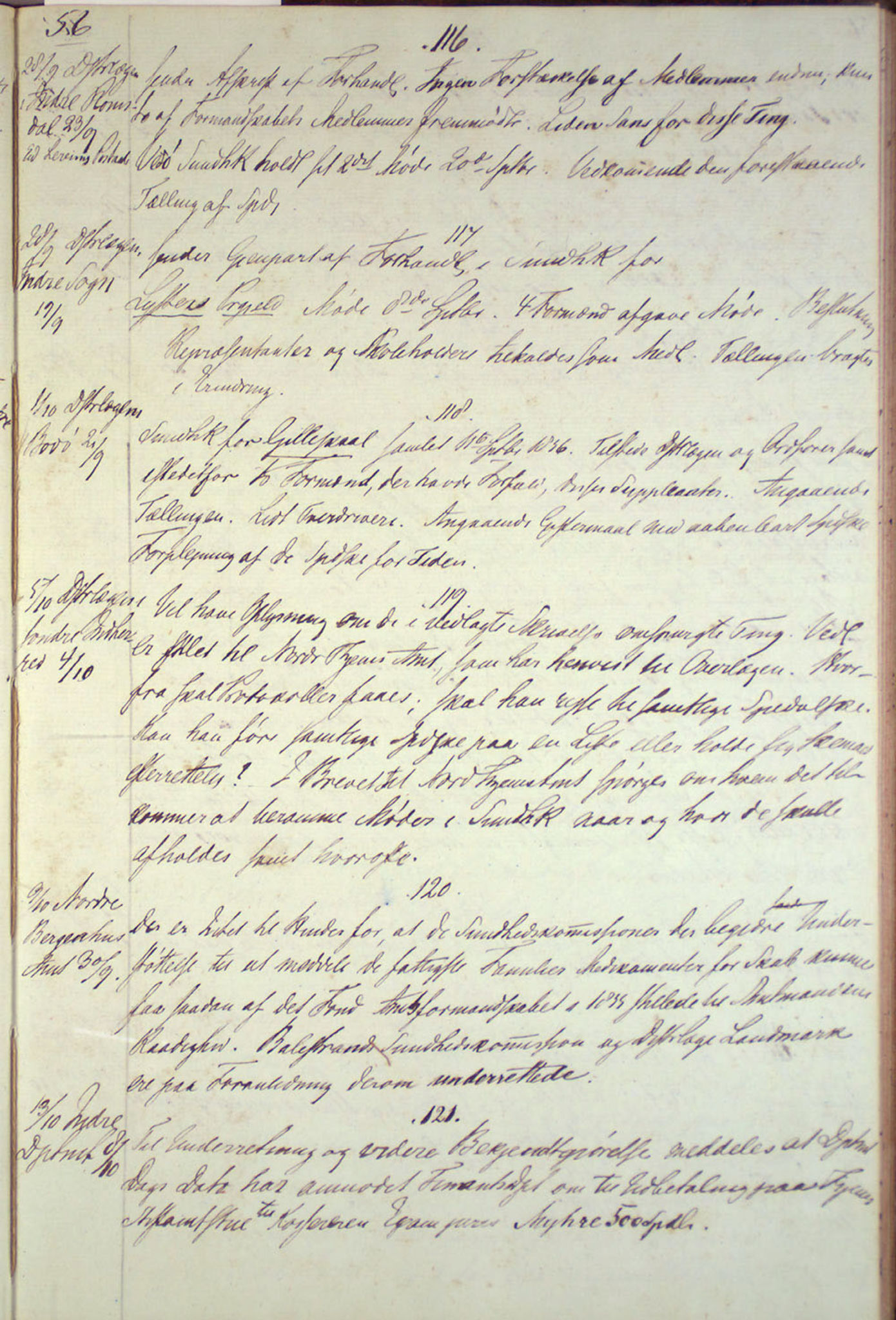 Lepraarkiver - Overlegen for den spedalske sykdom, AV/SAB-A-61001/B.c/L0001: Journal, 1854-1859, s. 55