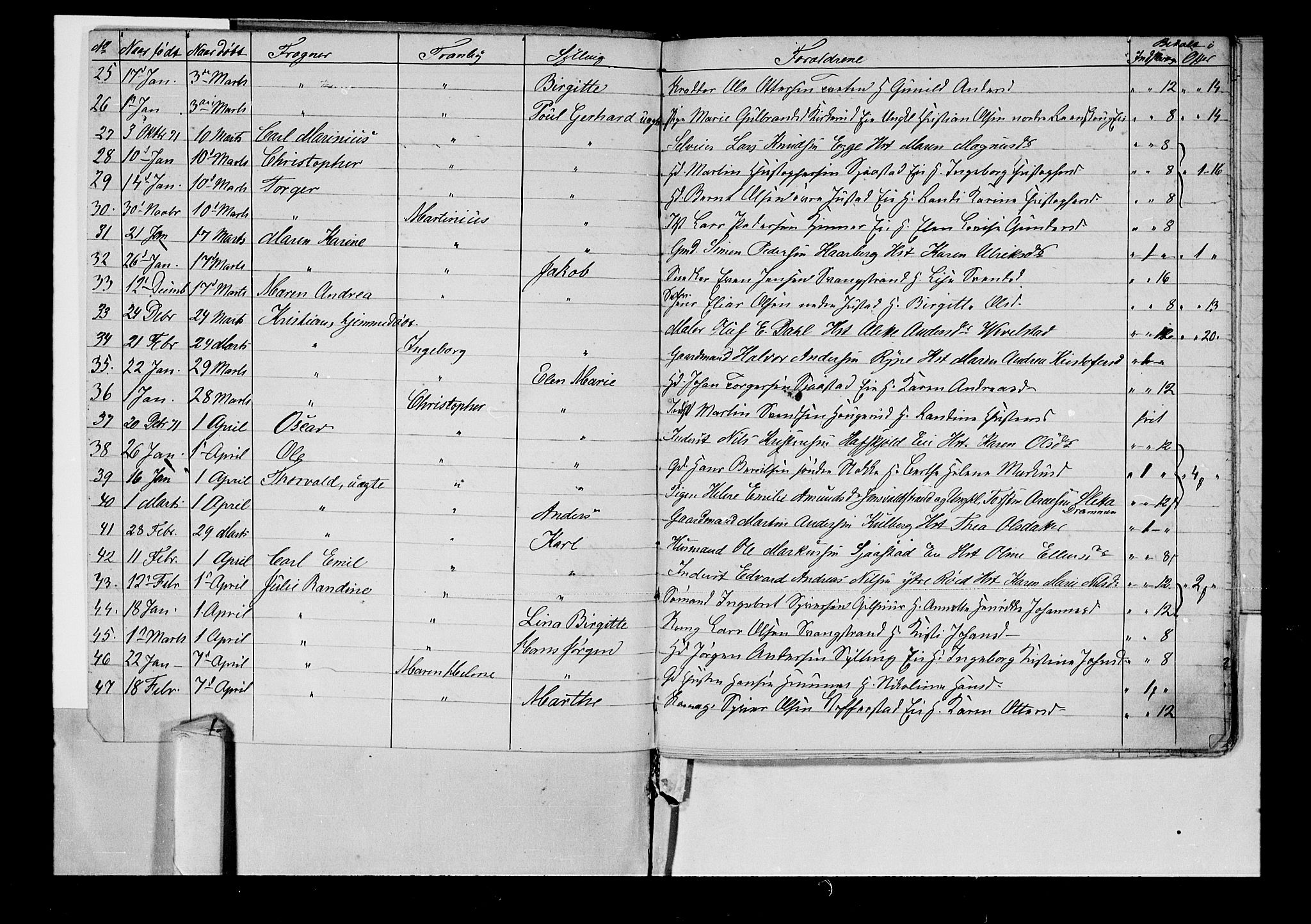 Lier kirkebøker, AV/SAKO-A-230/G/Ga/L0003: Klokkerbok nr. I 3, 1861-1873