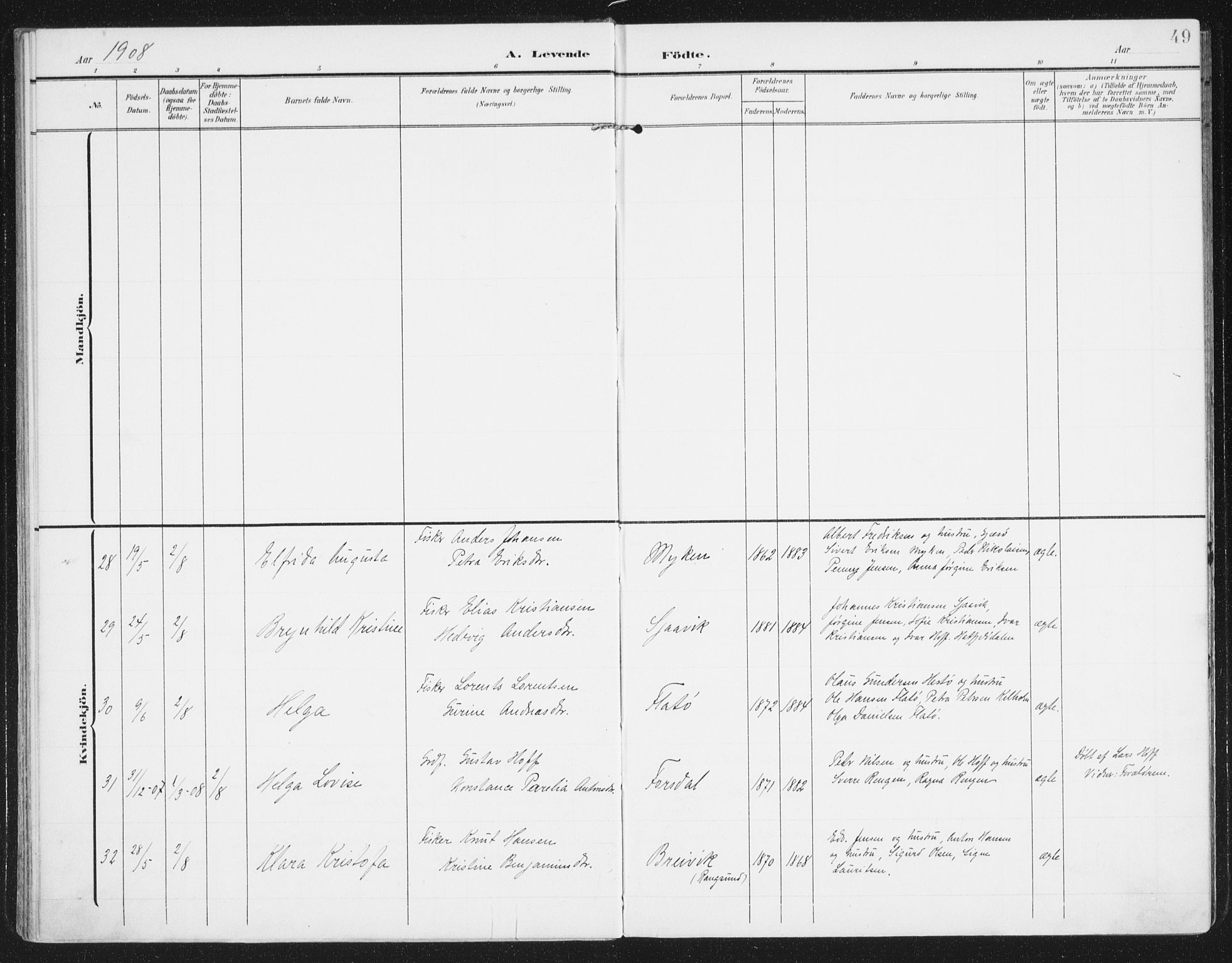 Ministerialprotokoller, klokkerbøker og fødselsregistre - Nordland, AV/SAT-A-1459/841/L0612: Ministerialbok nr. 841A15, 1902-1910, s. 49