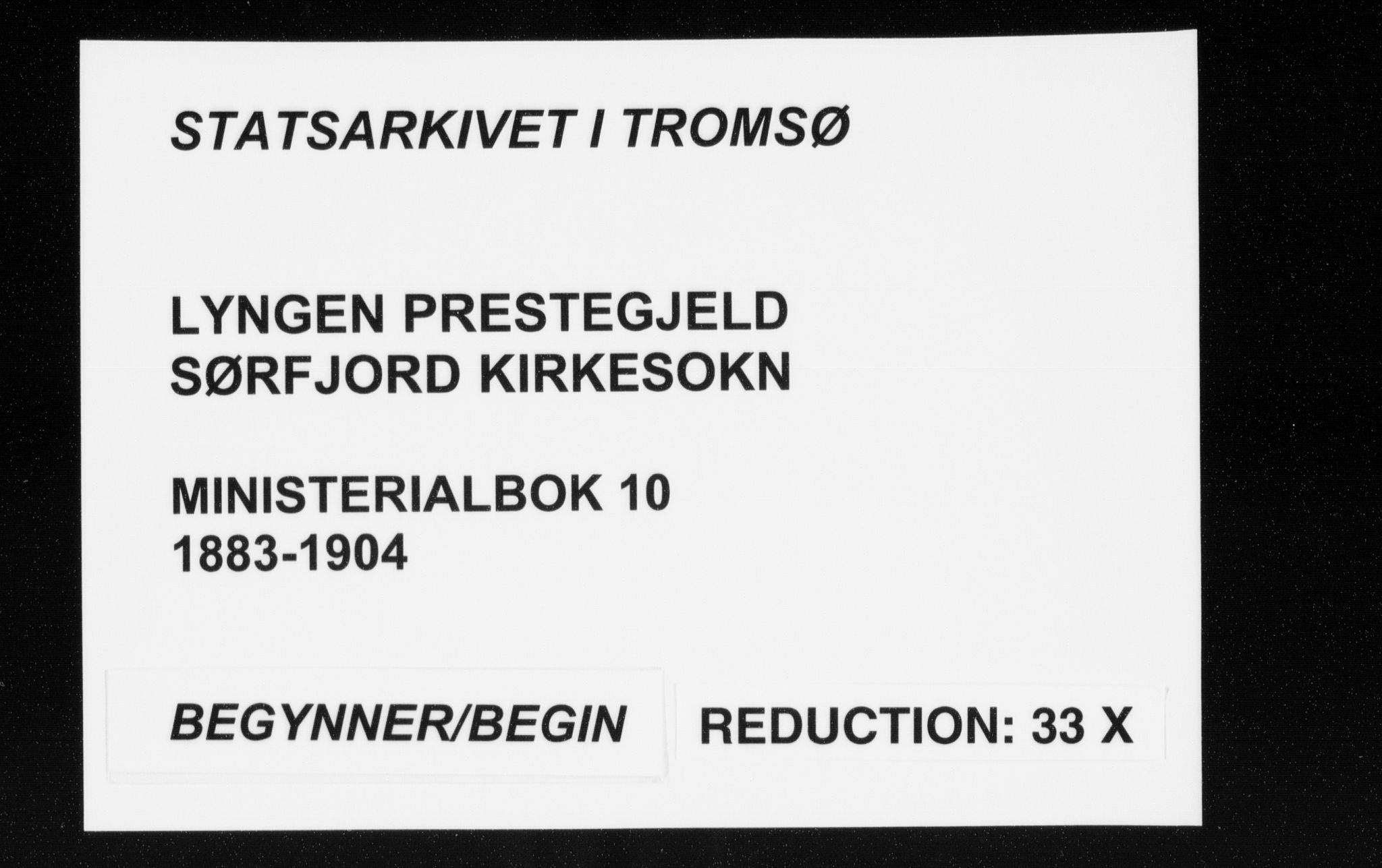 Lyngen sokneprestembete, SATØ/S-1289/H/He/Hea/L0010kirke: Ministerialbok nr. 10, 1883-1904