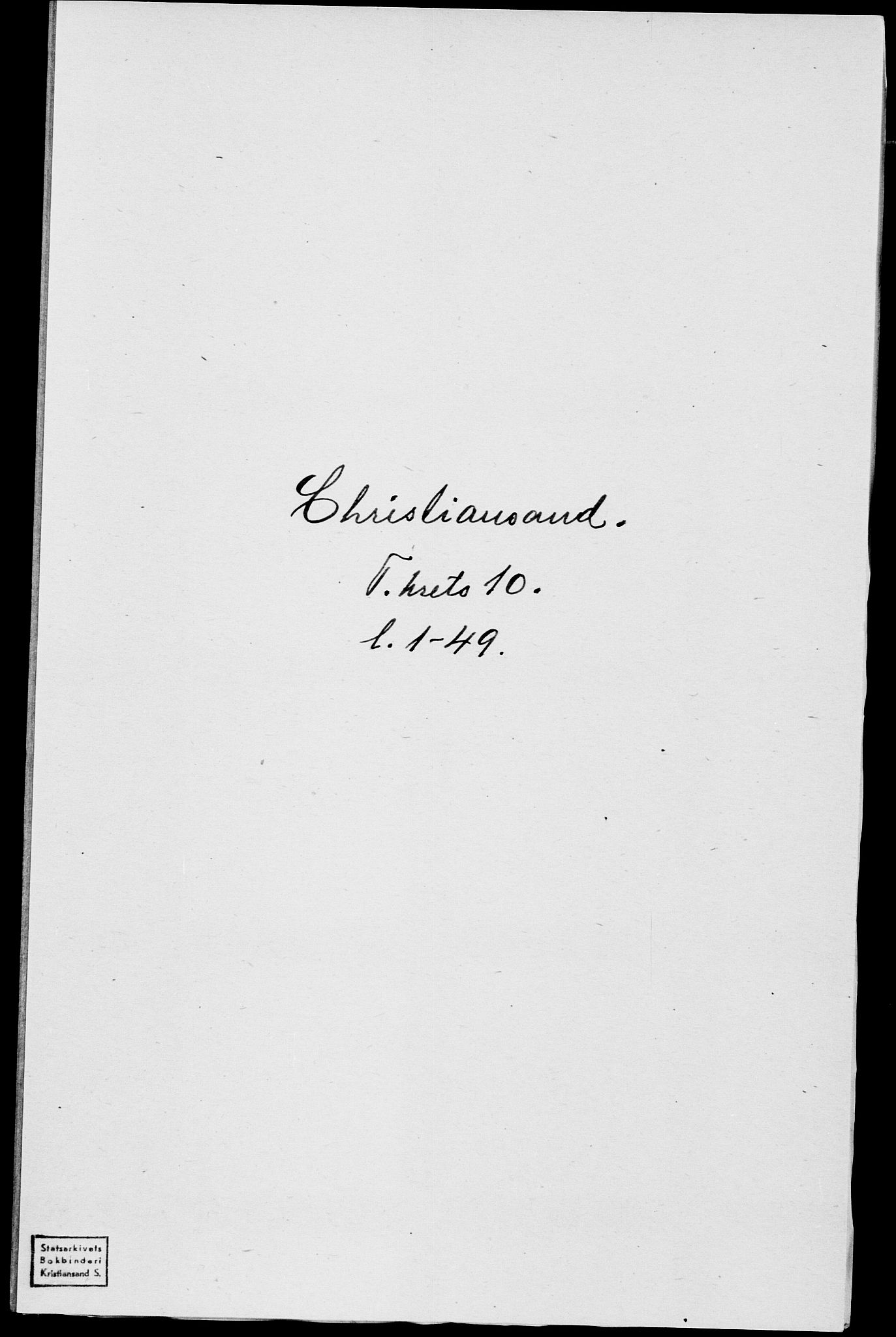 SAK, Folketelling 1875 for 1001P Kristiansand prestegjeld, 1875, s. 1706