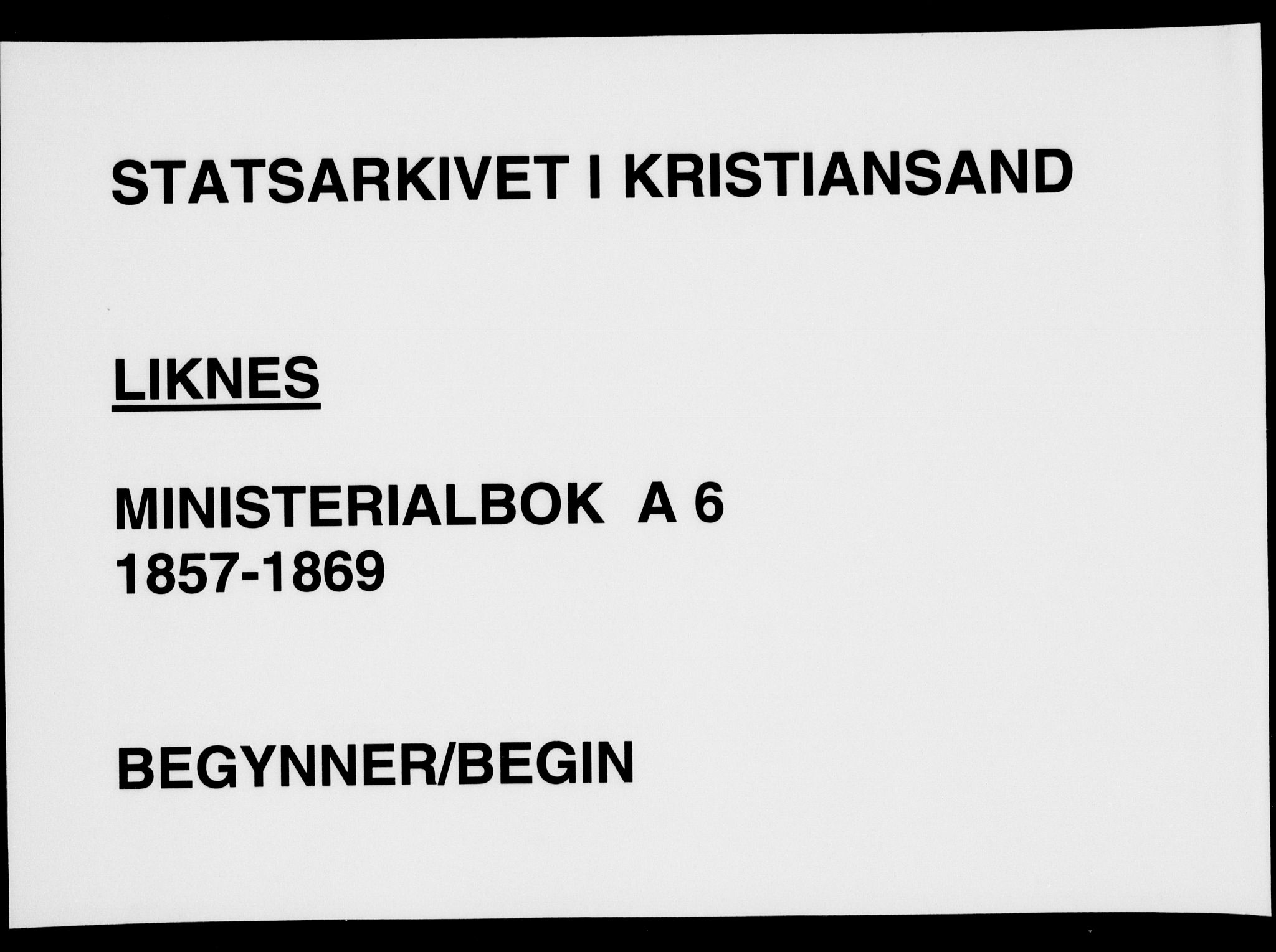 Kvinesdal sokneprestkontor, AV/SAK-1111-0026/F/Fa/Fab/L0006: Ministerialbok nr. A 6, 1857-1869
