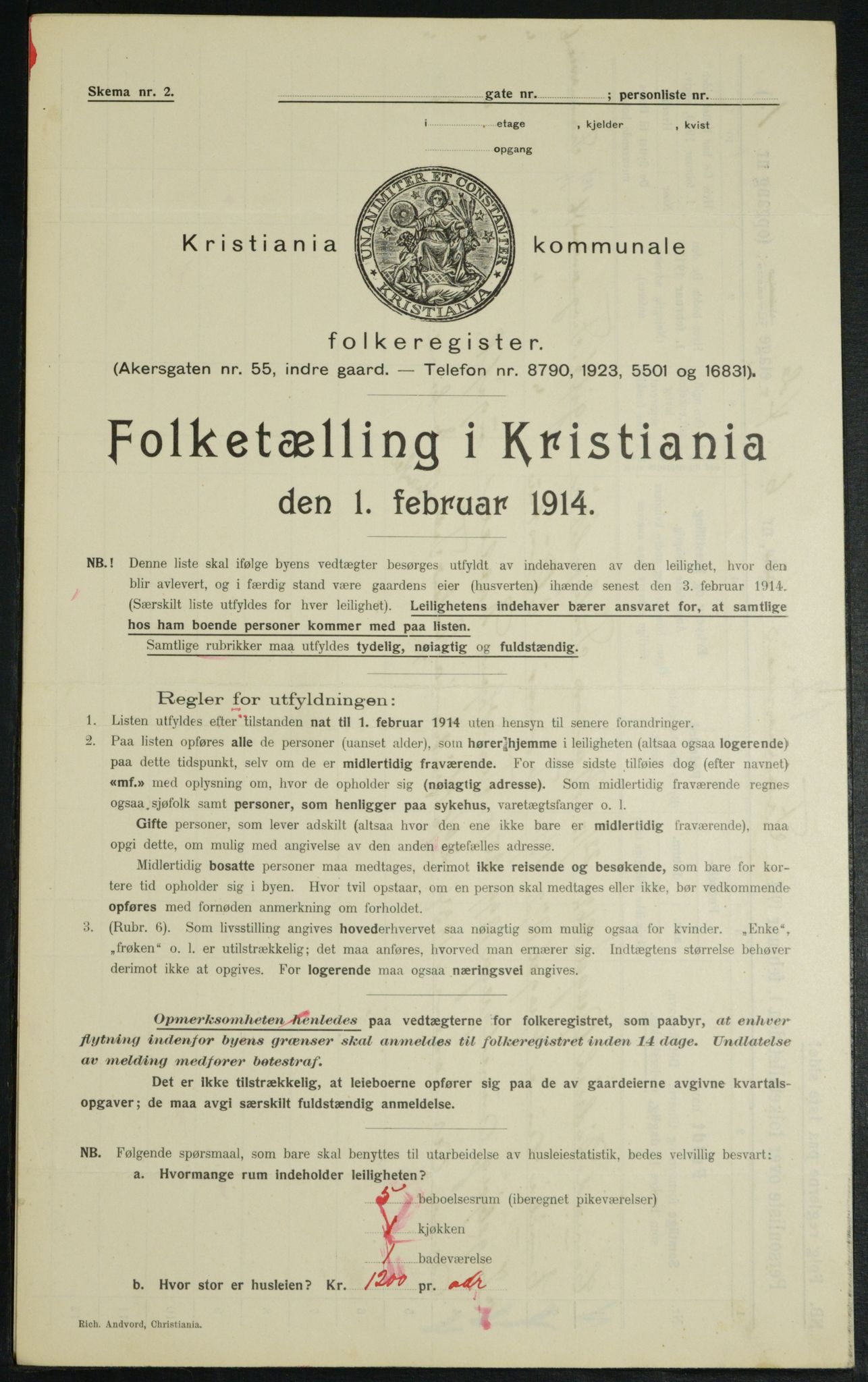 OBA, Kommunal folketelling 1.2.1914 for Kristiania, 1914, s. 25551