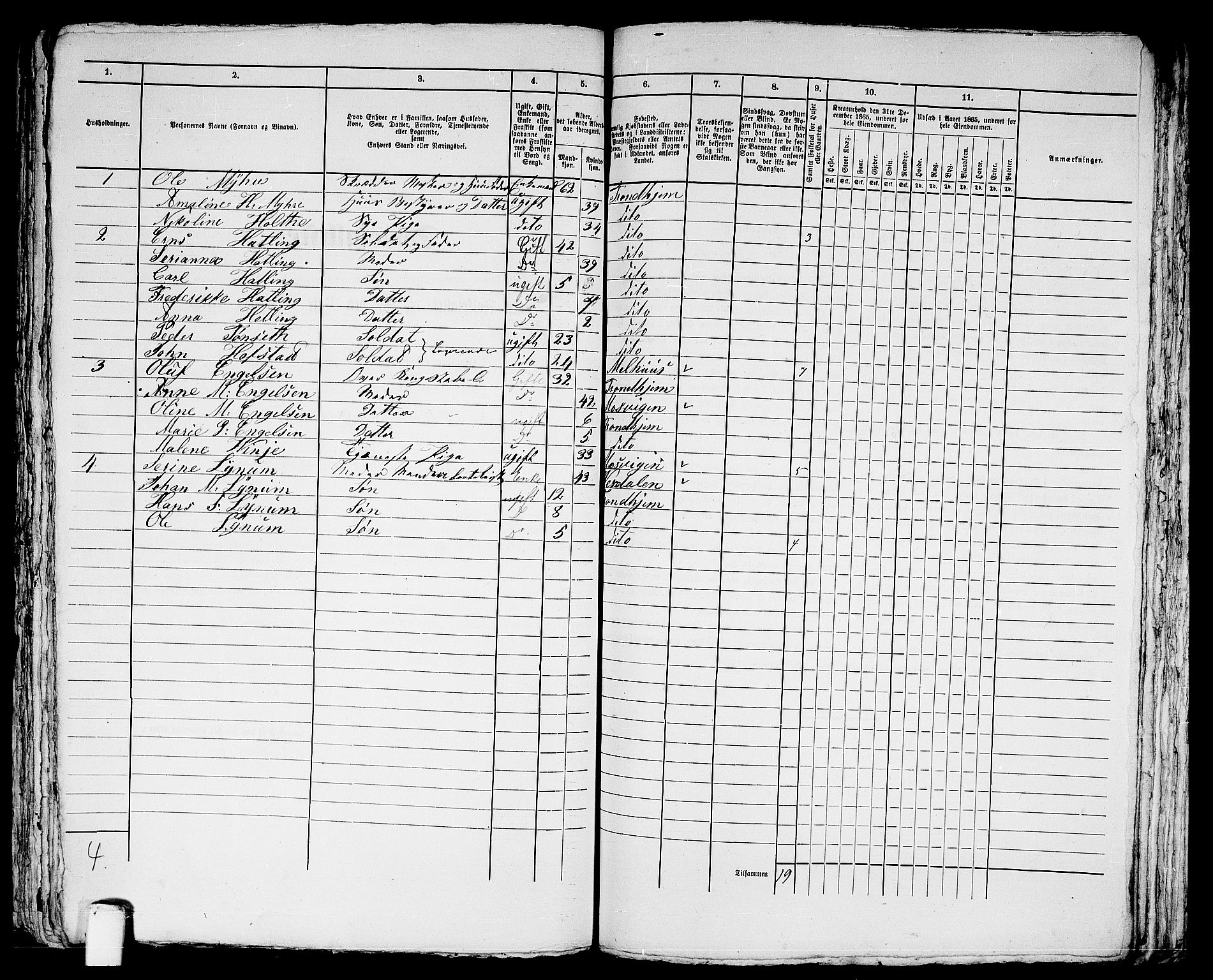 RA, Folketelling 1865 for 1601 Trondheim kjøpstad, 1865, s. 1930