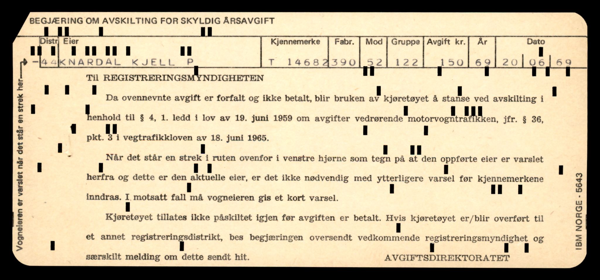 Møre og Romsdal vegkontor - Ålesund trafikkstasjon, AV/SAT-A-4099/F/Fe/L0047: Registreringskort for kjøretøy T 14580 - T 14720, 1927-1998, s. 2405