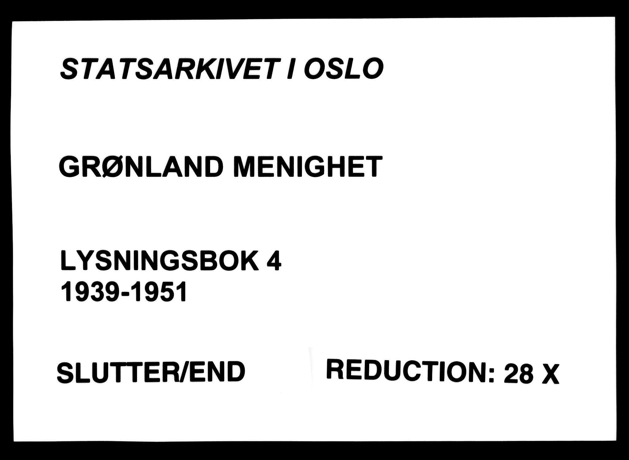 Grønland prestekontor Kirkebøker, AV/SAO-A-10848/H/Ha/L0004: Lysningsprotokoll nr. 4, 1939-1951