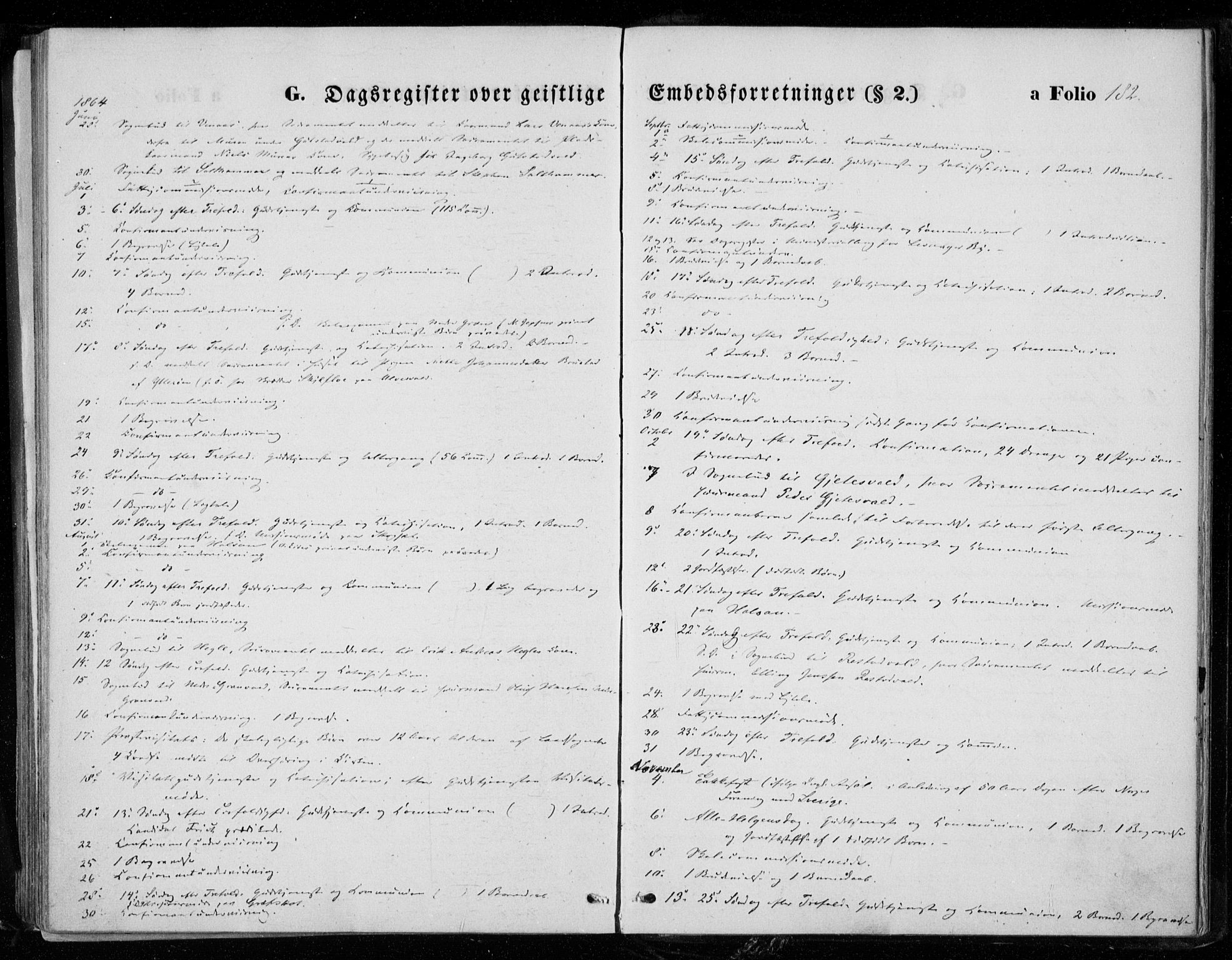 Ministerialprotokoller, klokkerbøker og fødselsregistre - Nord-Trøndelag, SAT/A-1458/721/L0206: Ministerialbok nr. 721A01, 1864-1874, s. 182