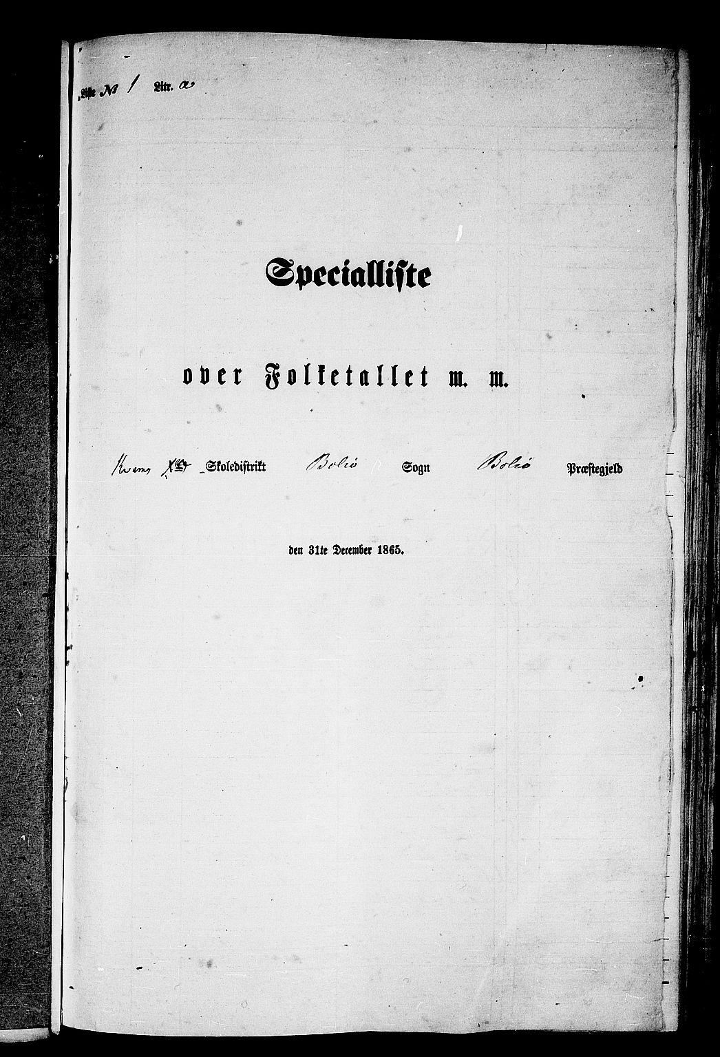 RA, Folketelling 1865 for 1544P Bolsøy prestegjeld, 1865, s. 7