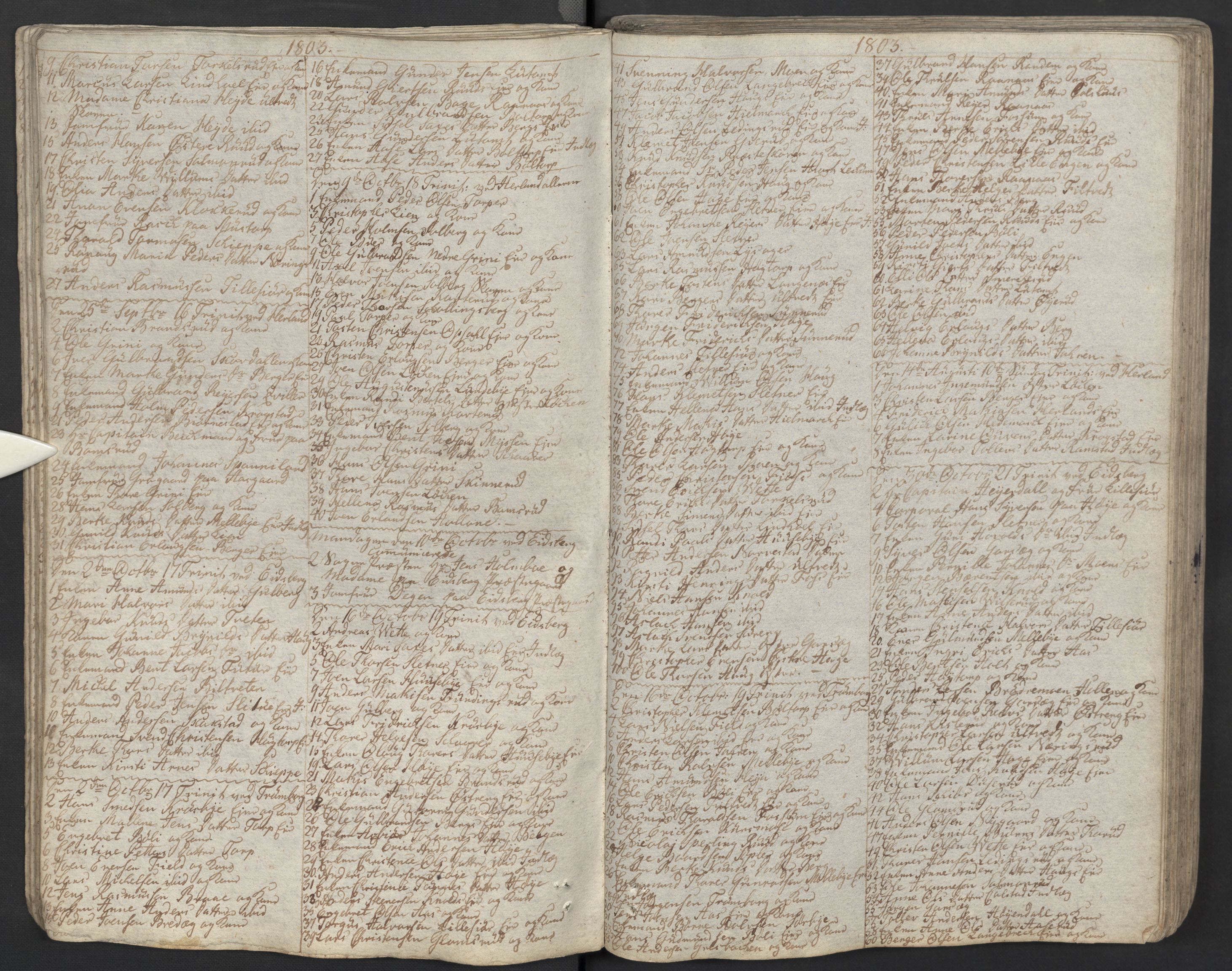 Eidsberg prestekontor Kirkebøker, AV/SAO-A-10905/M/Ma/L0001: Kommunikantprotokoll nr. I 1, 1800-1821