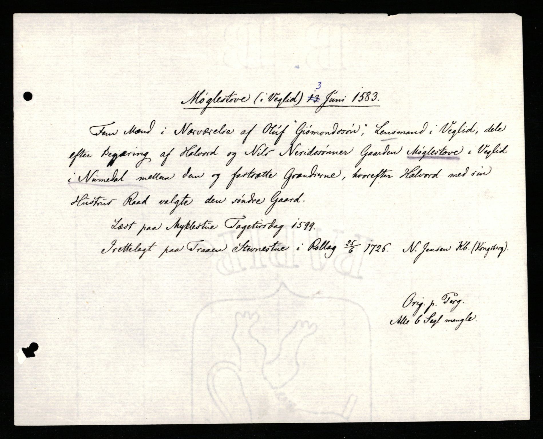 Riksarkivets diplomsamling, AV/RA-EA-5965/F35/F35b/L0002: Riksarkivets diplomer, seddelregister, 1567-1583, s. 709