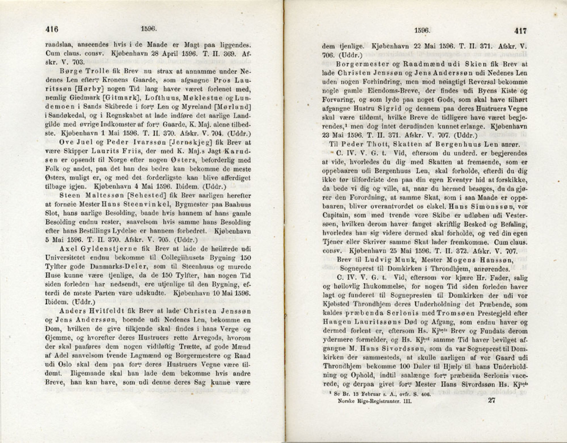 Publikasjoner utgitt av Det Norske Historiske Kildeskriftfond, PUBL/-/-/-: Norske Rigs-Registranter, bind 3, 1588-1602, s. 416-417