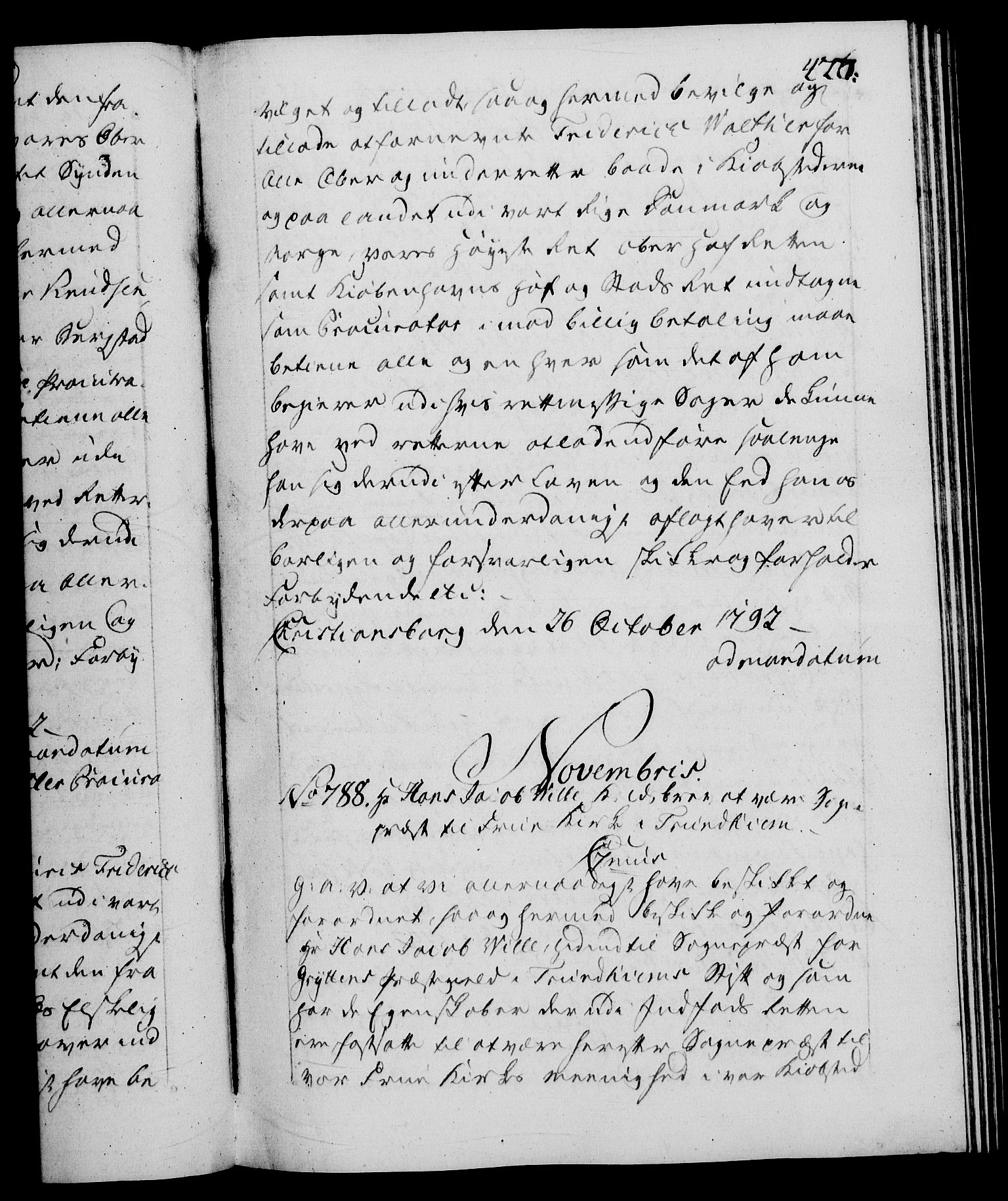 Danske Kanselli 1572-1799, RA/EA-3023/F/Fc/Fca/Fcaa/L0054: Norske registre, 1792-1793, s. 427a