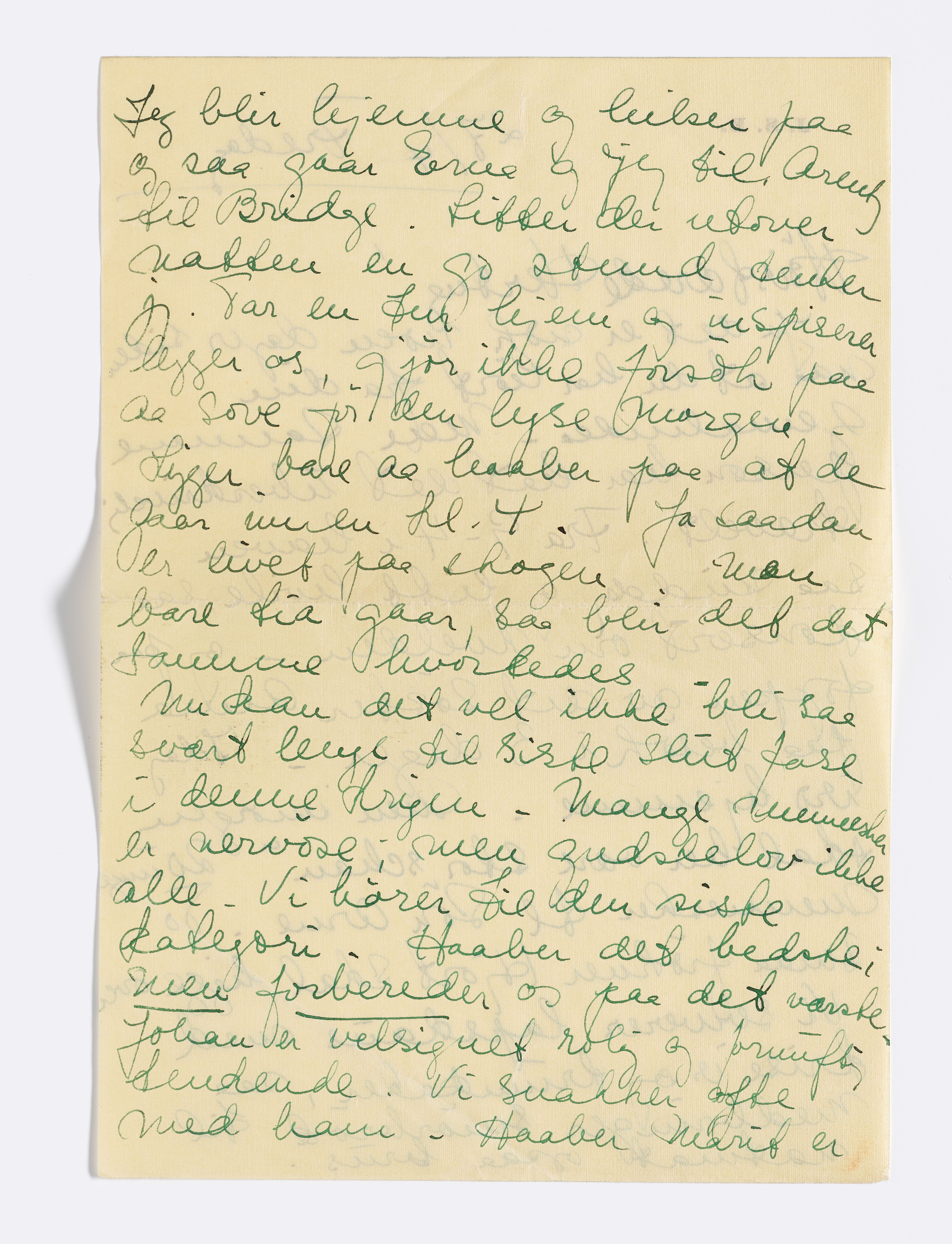 Johannes Sejersted Bødtker, AFM/GRI-1001/D/Db/Dbb/L0003/0008: Inngående brev / Brev, 1945