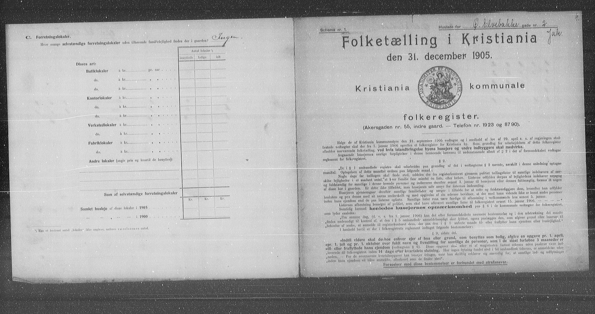 OBA, Kommunal folketelling 31.12.1905 for Kristiania kjøpstad, 1905, s. 68017