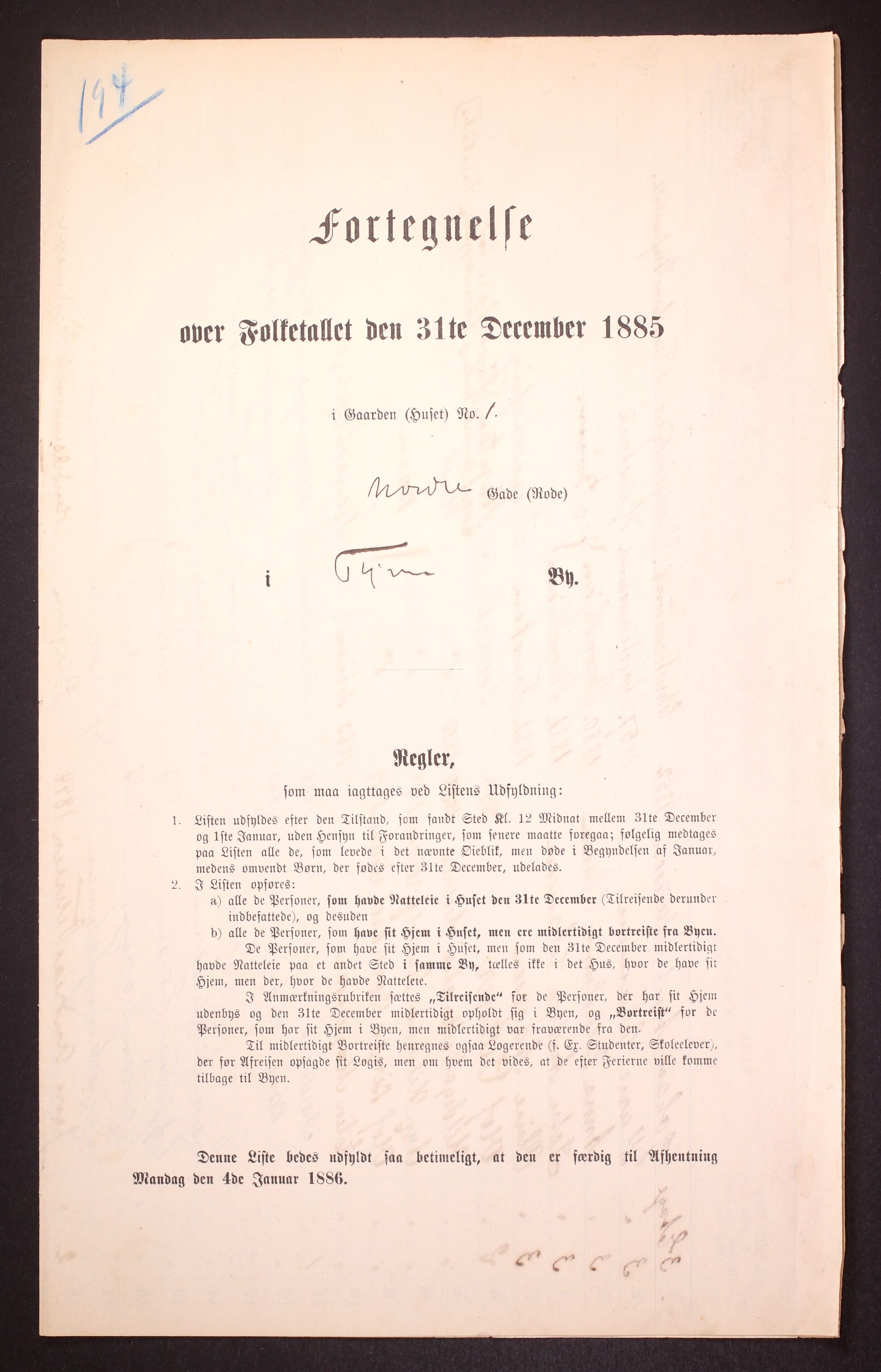 SAT, Folketelling 1885 for 1601 Trondheim kjøpstad, 1885, s. 1514
