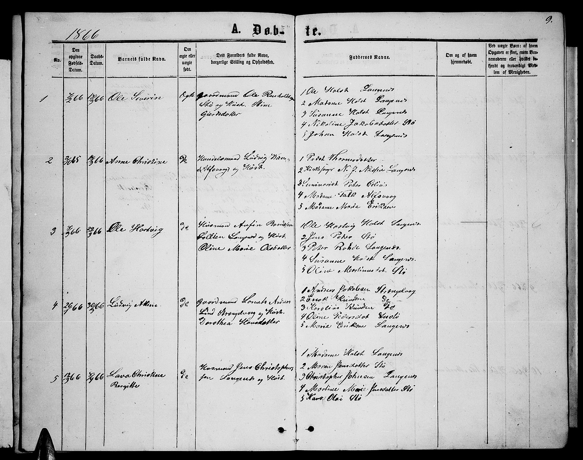 Ministerialprotokoller, klokkerbøker og fødselsregistre - Nordland, SAT/A-1459/894/L1358: Klokkerbok nr. 894C01, 1864-1877, s. 9