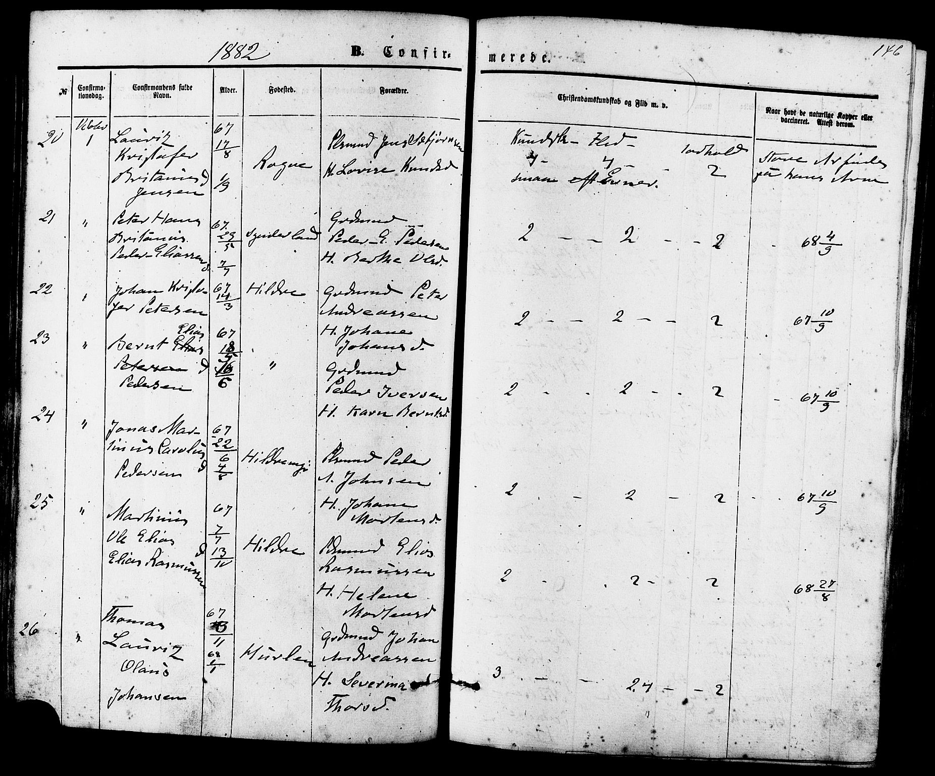 Ministerialprotokoller, klokkerbøker og fødselsregistre - Møre og Romsdal, SAT/A-1454/536/L0500: Ministerialbok nr. 536A09, 1876-1889, s. 146