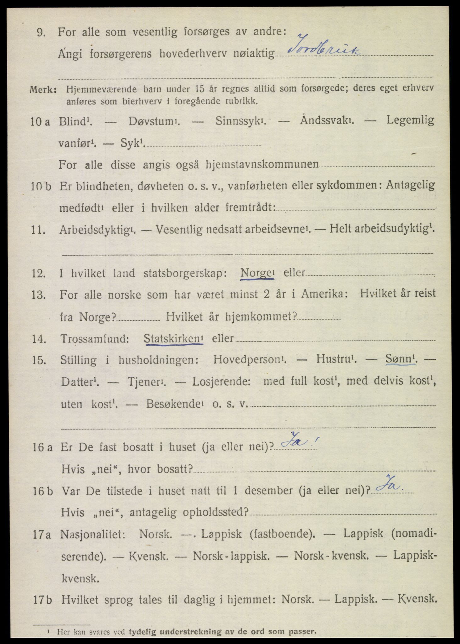 SAT, Folketelling 1920 for 1752 Kolvereid herred, 1920, s. 5130