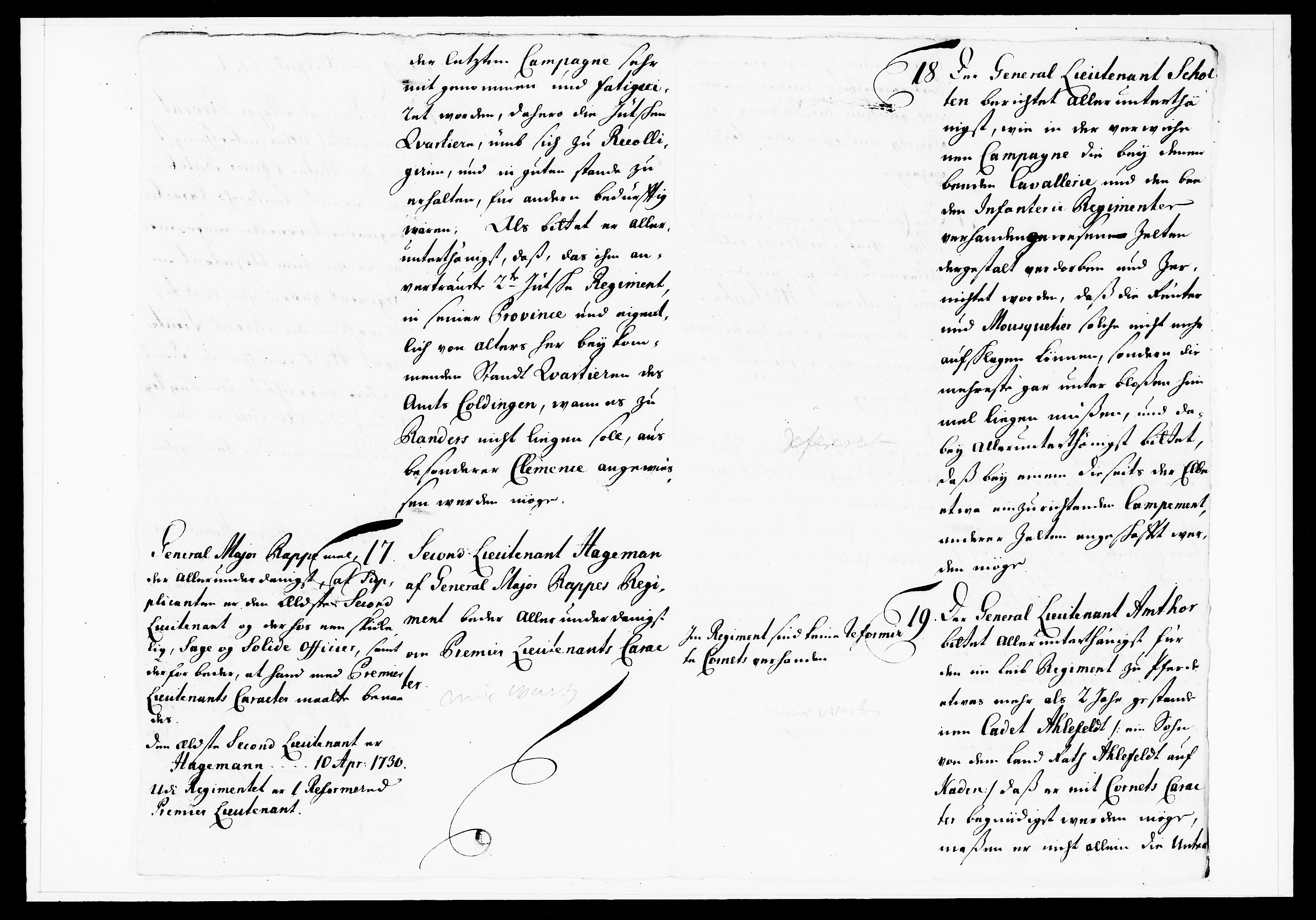 Krigskollegiet, Krigskancelliet, DRA/A-0006/-/1130-1137: Refererede sager, 1736, s. 170