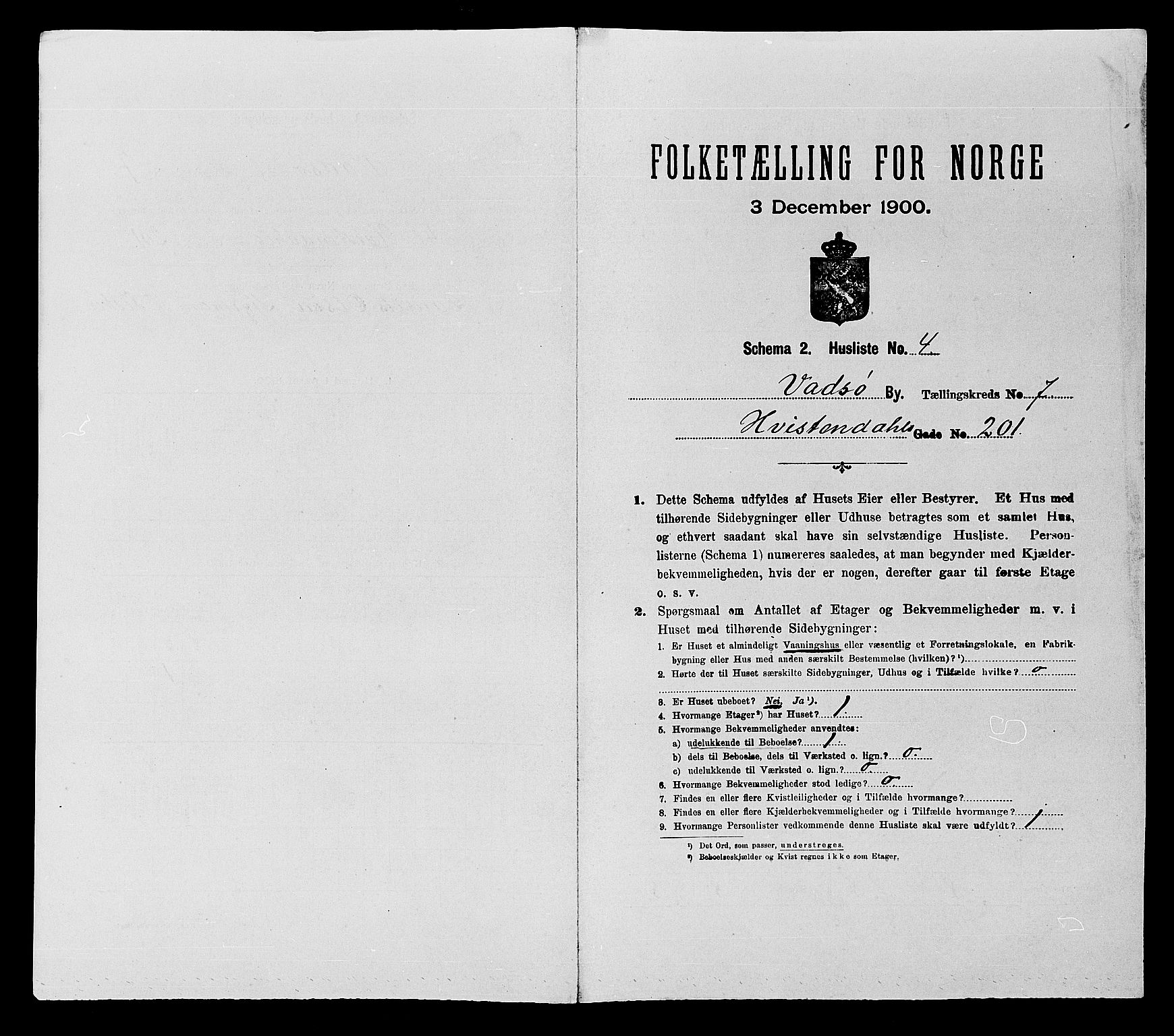 SATØ, Folketelling 1900 for 2003 Vadsø kjøpstad, 1900, s. 1045
