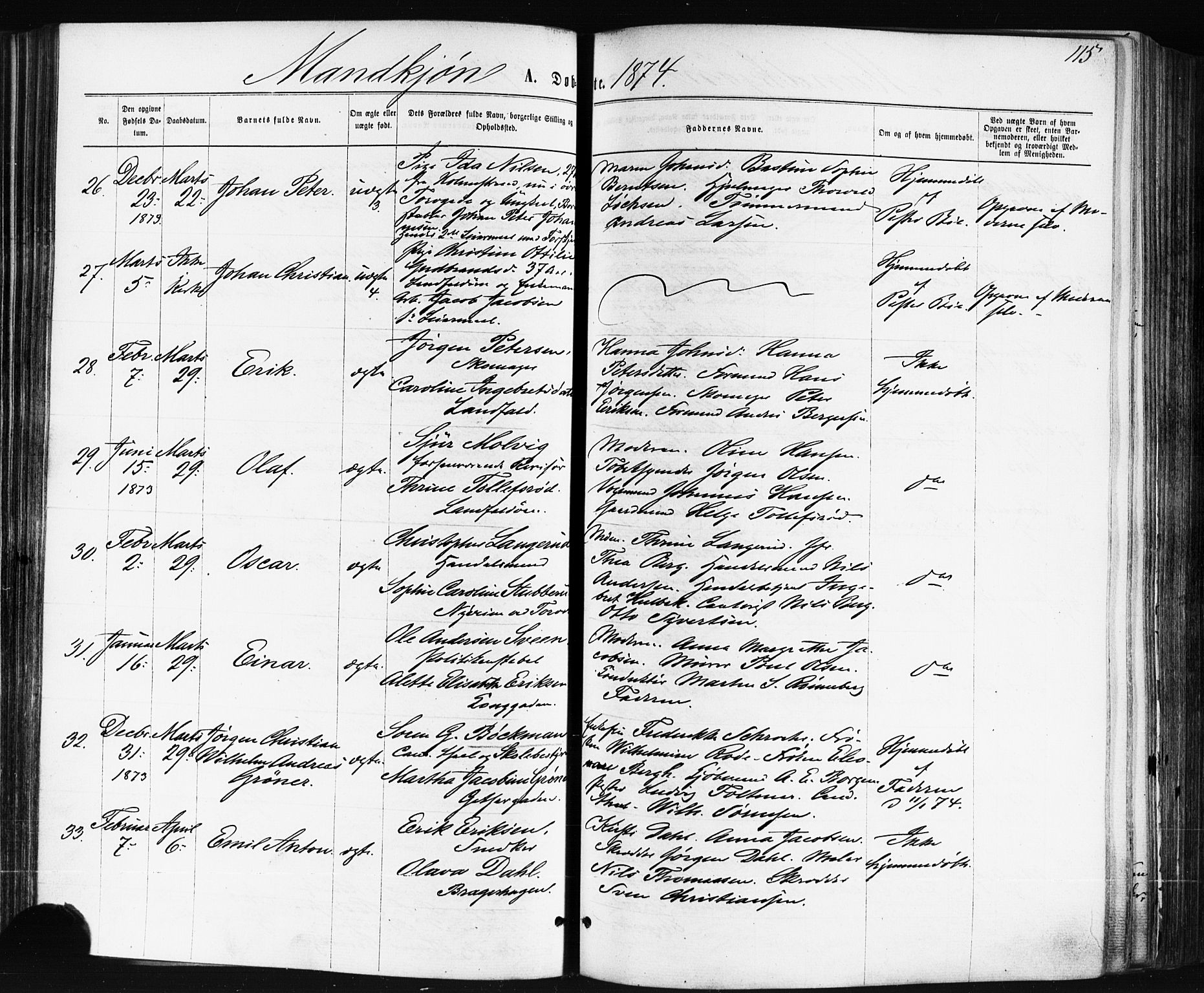 Bragernes kirkebøker, SAKO/A-6/F/Fb/L0004: Ministerialbok nr. II 4, 1869-1875, s. 115