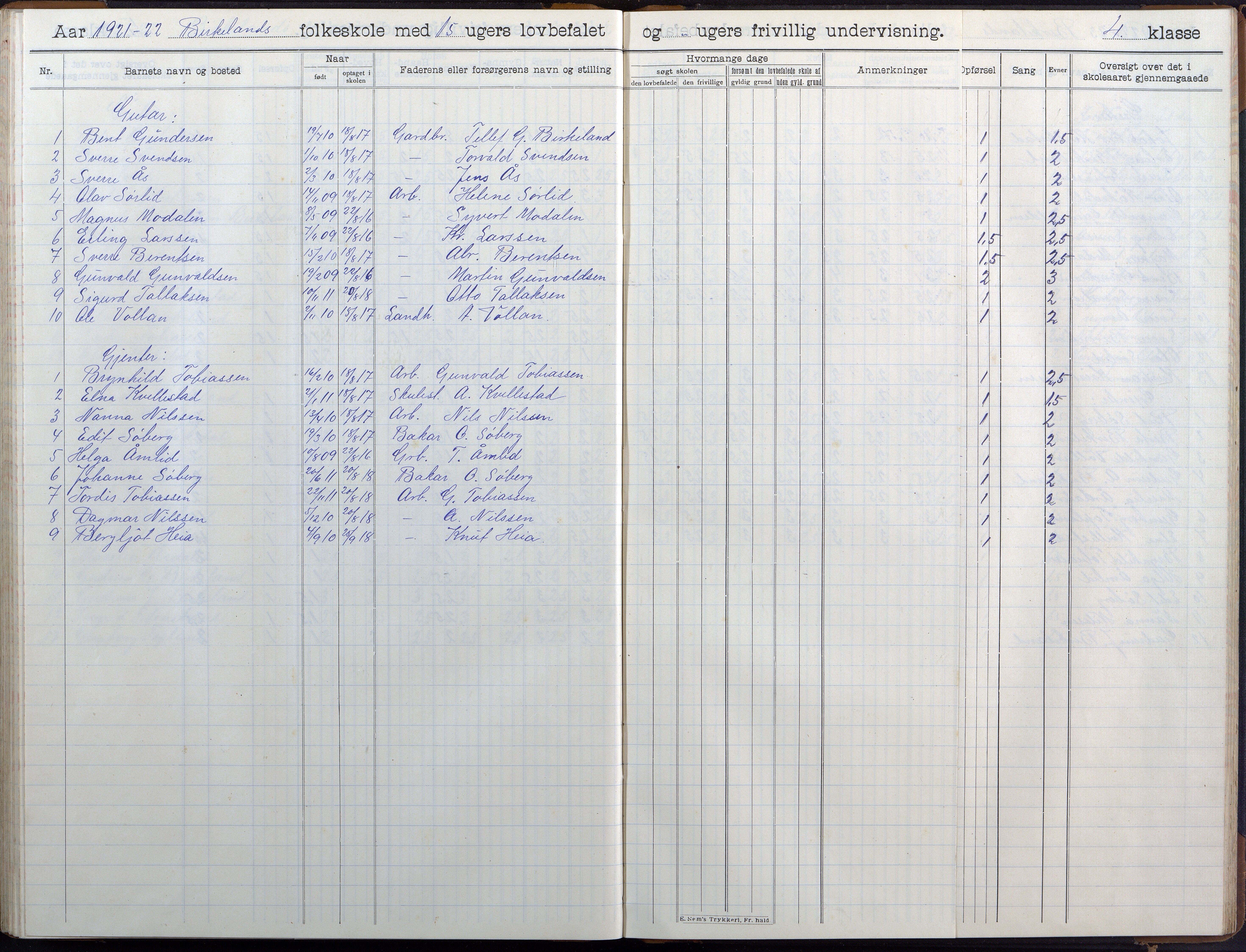 Birkenes kommune, Birkenes krets/Birkeland folkeskole frem til 1991, AAKS/KA0928-550a_91/F02/L0007: Skoleprotokoll, 1907-1931