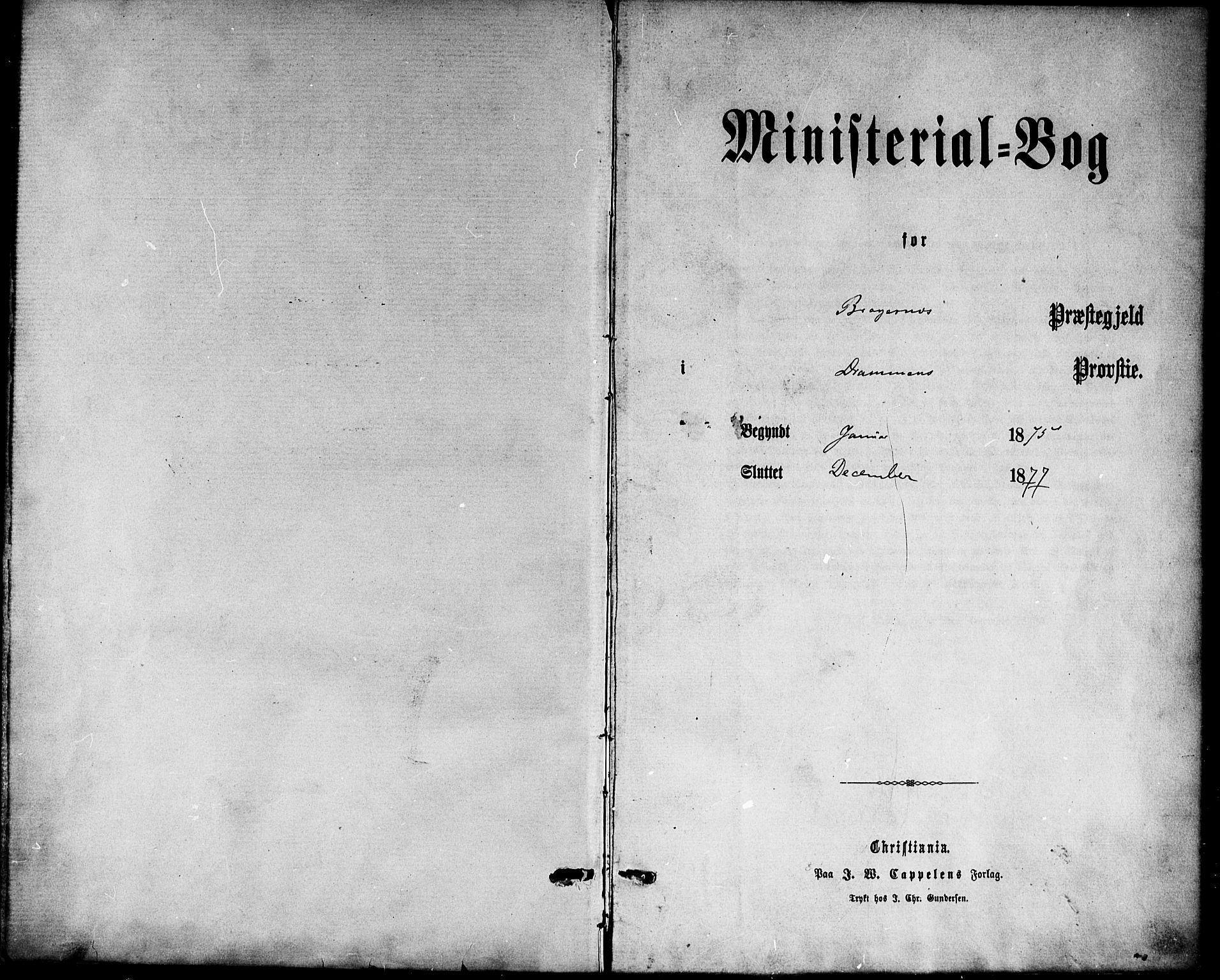 Bragernes kirkebøker, AV/SAKO-A-6/F/Fc/L0004: Ministerialbok nr. III 4, 1875-1877